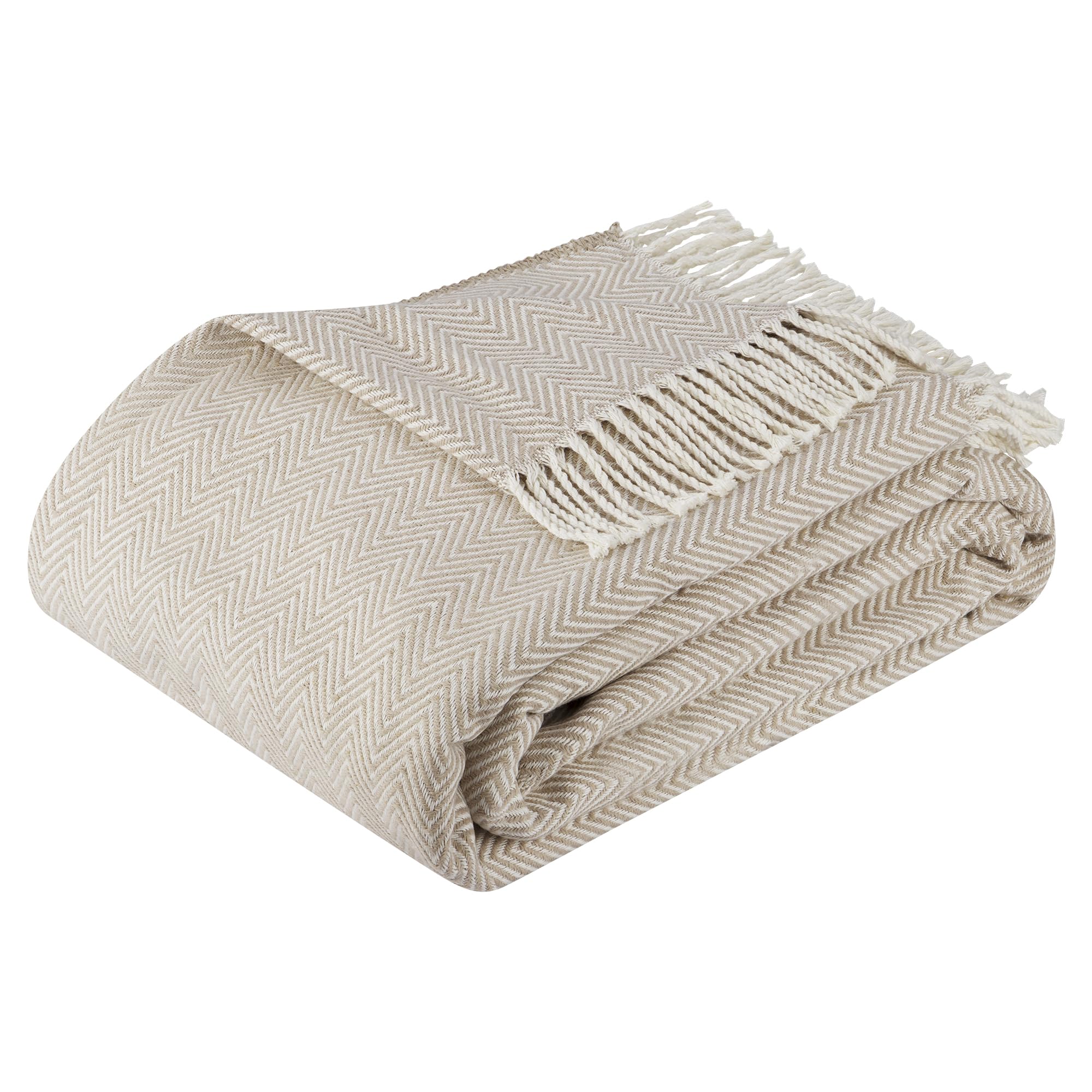 BOHORIA® Manta Cozy Cotton de 150 x 200 cm, manta de invierno mullida para sofá, sillón y cama, manta de lana de árbol (150 x 200 cm, color piqué de algodón natural, 150 x 200 cm)
