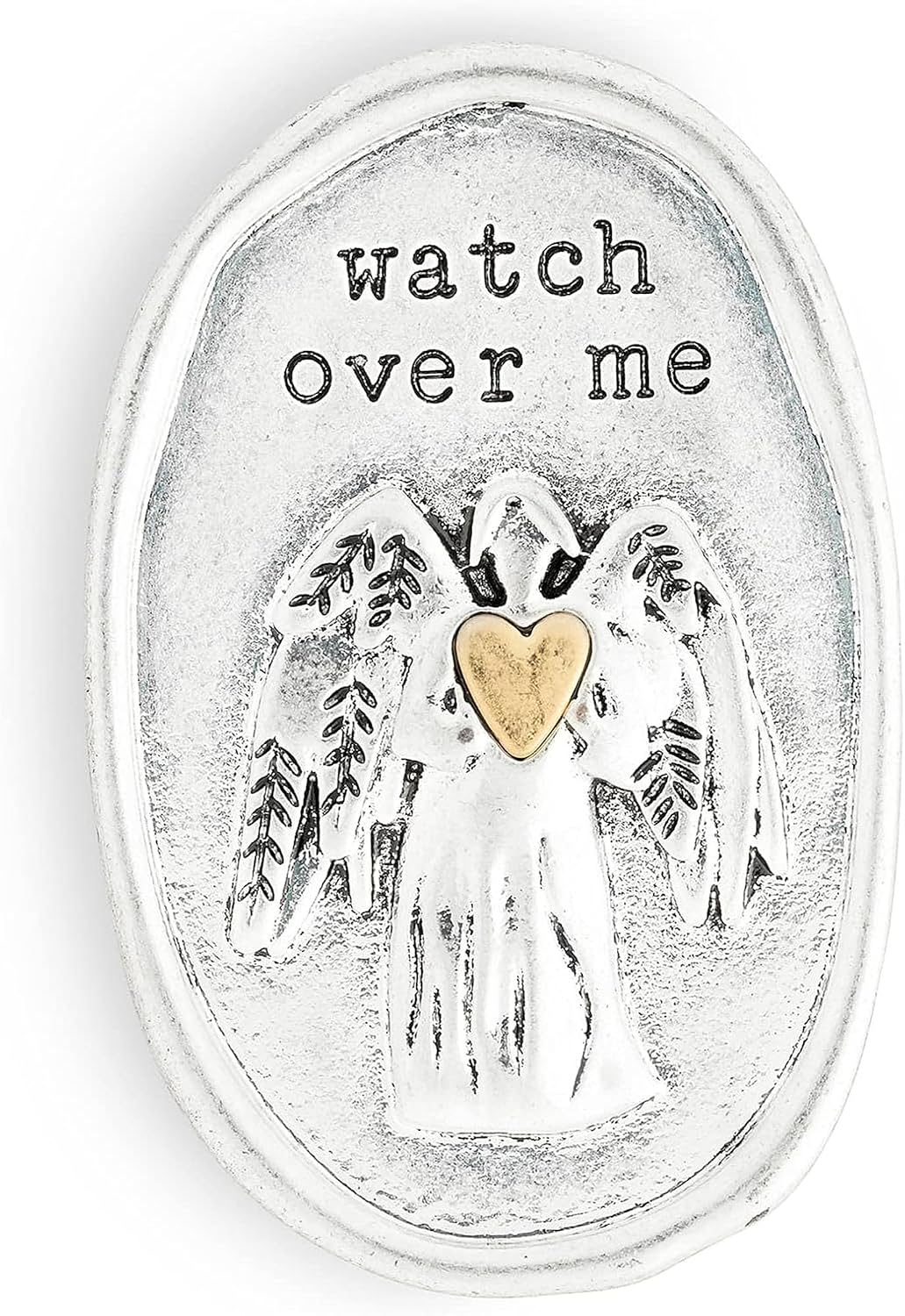 DEMDACO Guardian Angel Watch Over Me Silver Toned Accessory 2 x 1.5 Inch Iron Metal Guardian Angel Visor Clip