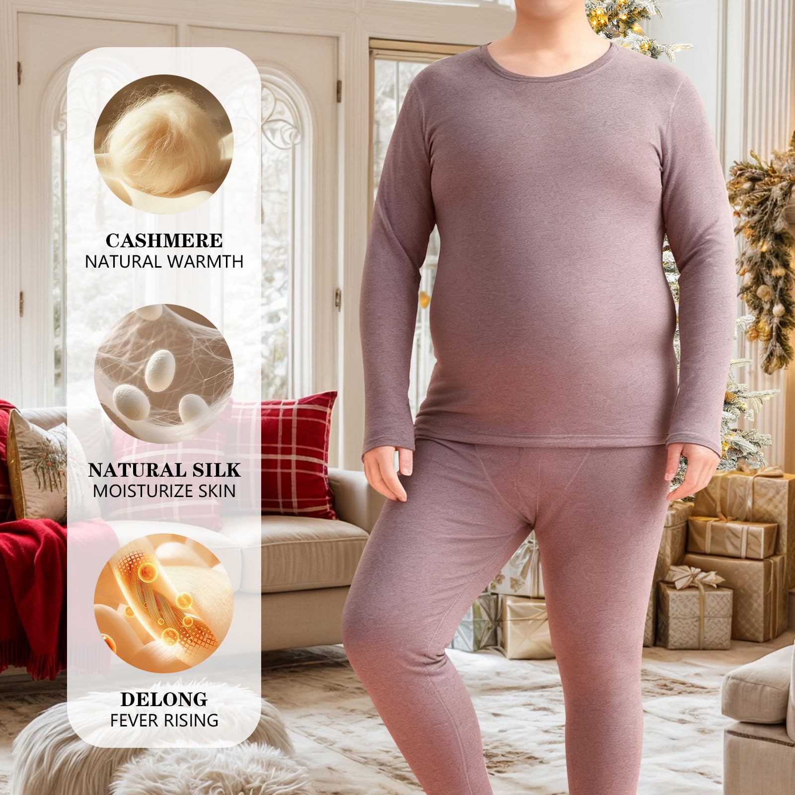Ropa Termica Hombre, Conjunto Ropa Interior térmica Invierno - Transpirable Manga Larga Camisetas Termicas y Mallas Termicas, Termica Ropa Interior para esquí,Moto,Deportiva