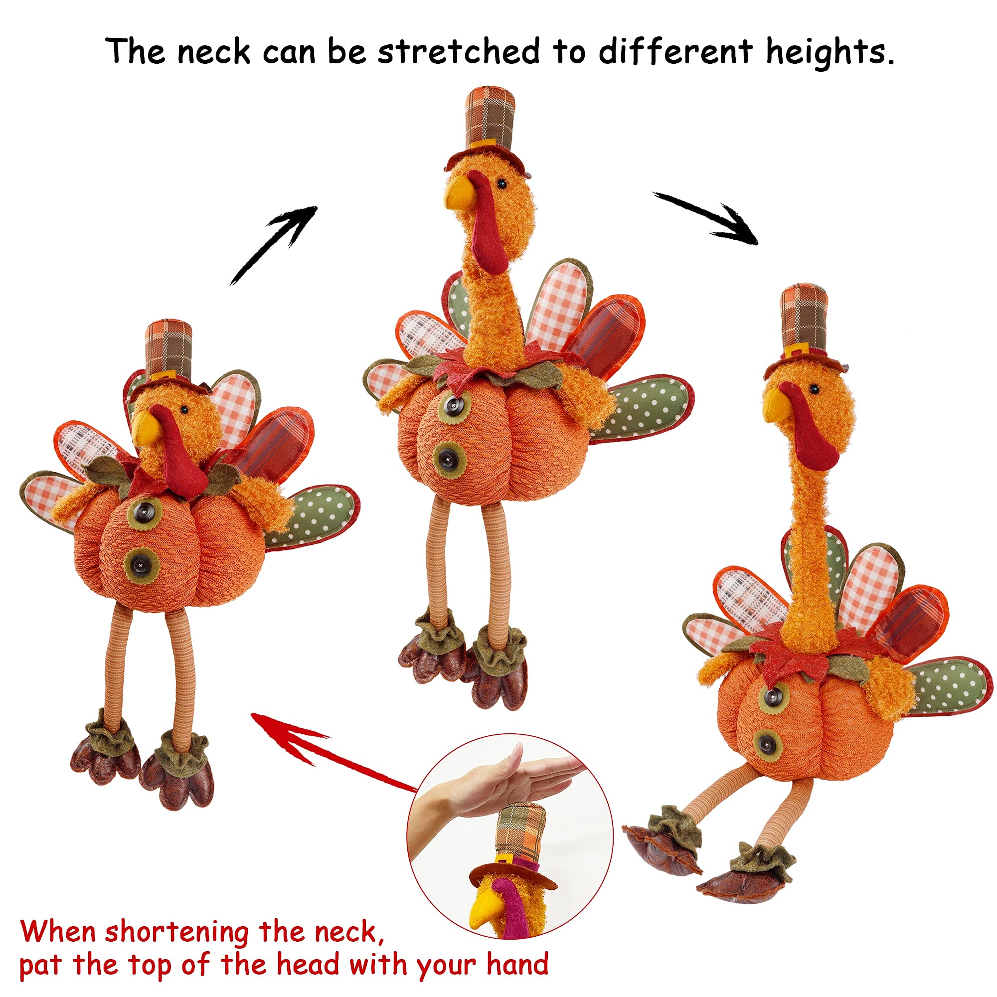 Amazon.com: FORUP Thanksgiving Turkey Table Decoration, 32  32 Inch Thanksgiving Turkey Doll for Autumn Fall Thanksgiving Harvest Decoration main image 2