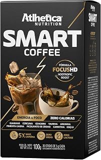 SMART COFFEE (DISPLAY COM 20 STICKS DE 5G) 100g, Atlhetica Nutrition
