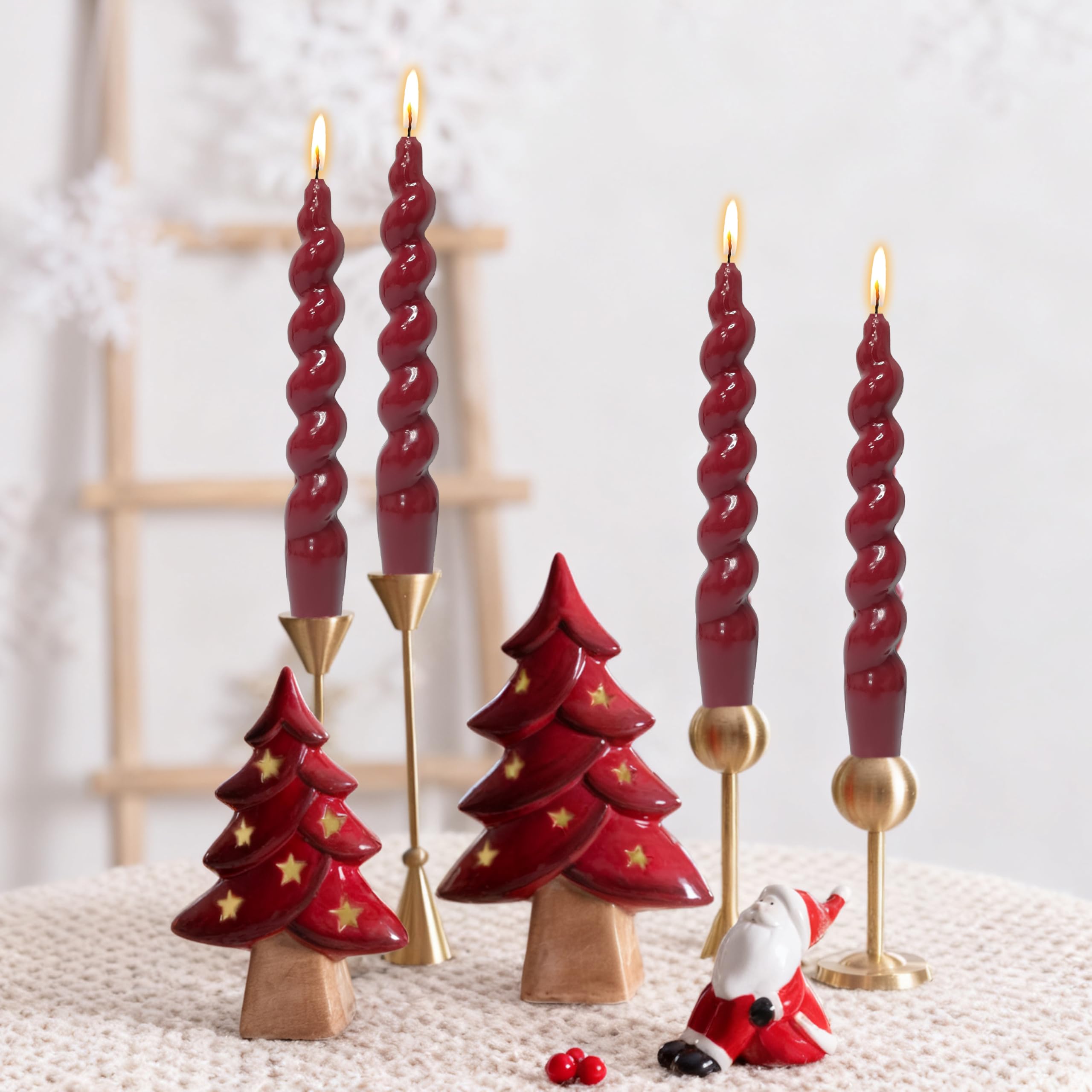 Amazon.co.jp: レッドスパイラルテーパーローソク足 クリスマス