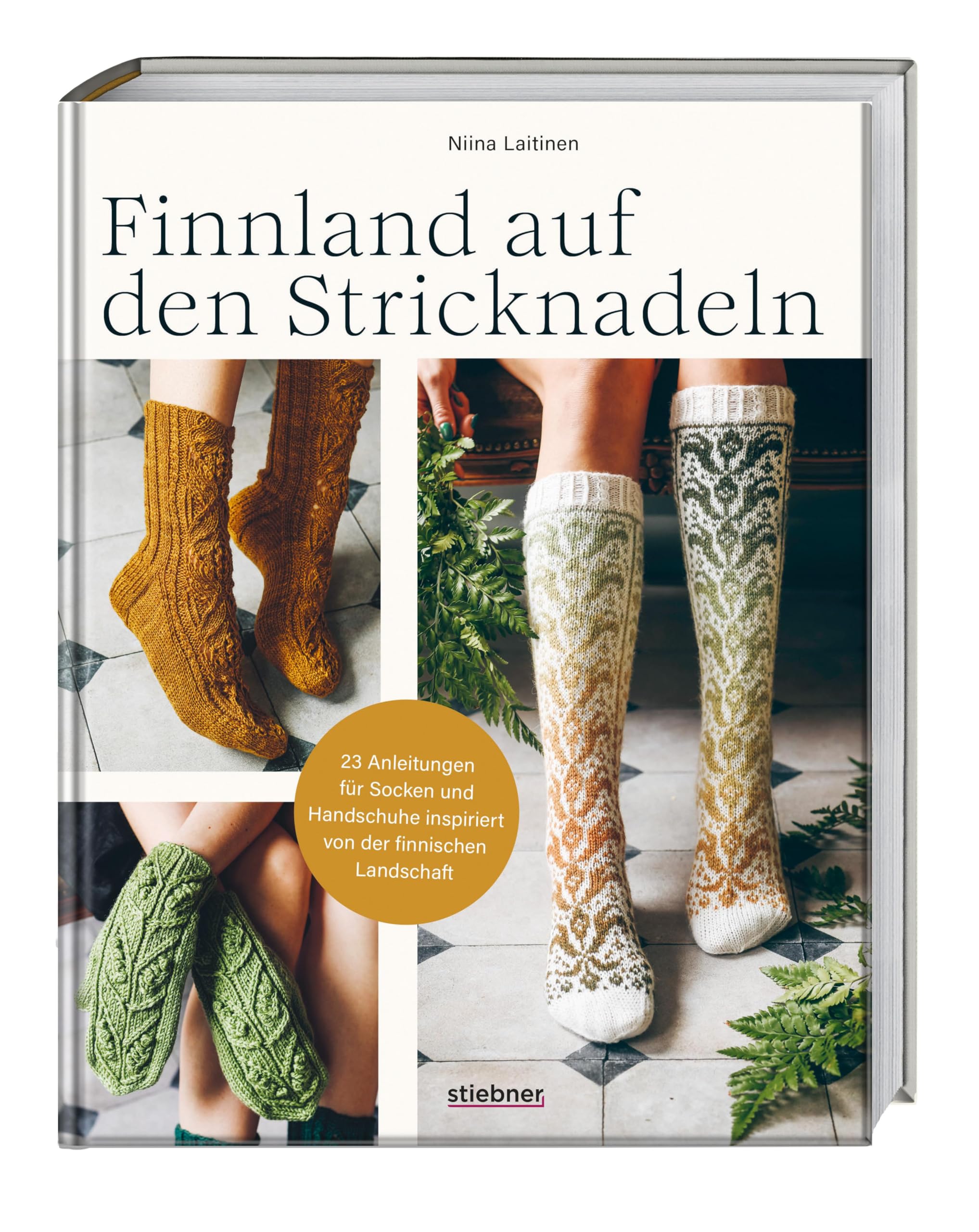 Finnland auf den Stricknadeln: 23 Anleitungen für Socken und Handschuhe inspiriert von der finnischen Landschaft. Socken stricken und Fäustlinge stricken. Mehrfarbig stricken, Zopf- oder Lochmuster.