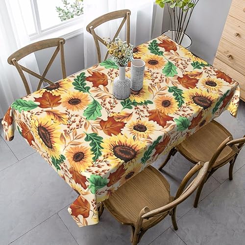 Miniatura 17 de Mantel Rectangular Retro de Mediados de Siglo con Caída Impermeable Cubierta de Mesa Lavable para Decoración para Cocina Comedor 60x90 Pulgadas