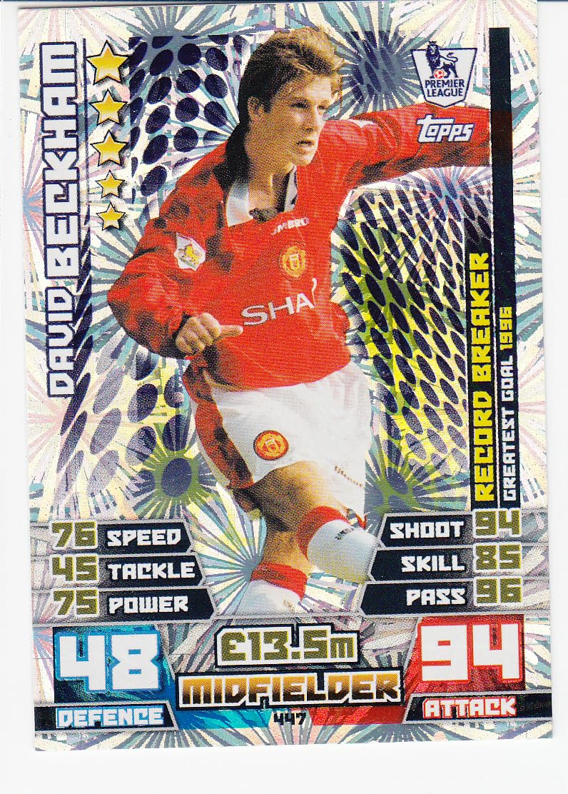 Match Attax 2014 2015 14/15 Record Breaker Trading Card(s) You Select (David Beckham 447)
