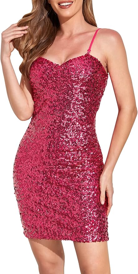 Women's Glitter Sequin Bodycon Dress