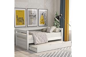 Elegant Merax White Trundle Bed: Expand Your Resting Space