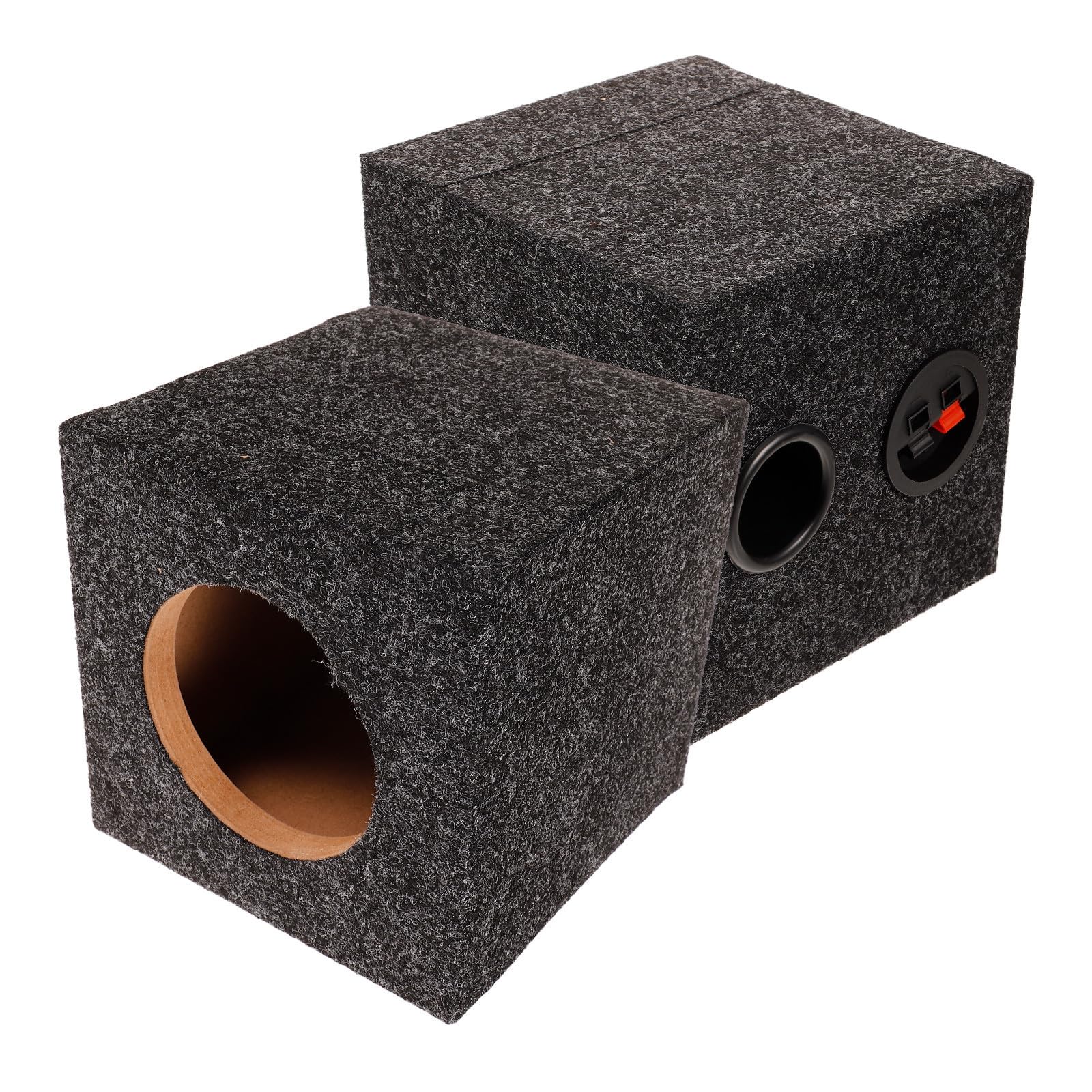 Cassa Vuota Design Robusto e Durevole in Legno Nero per Subwoofer Auto Compatibile con Impianto Audio Veicolare, per Upgrade Audio e Appassionati Fai da Te