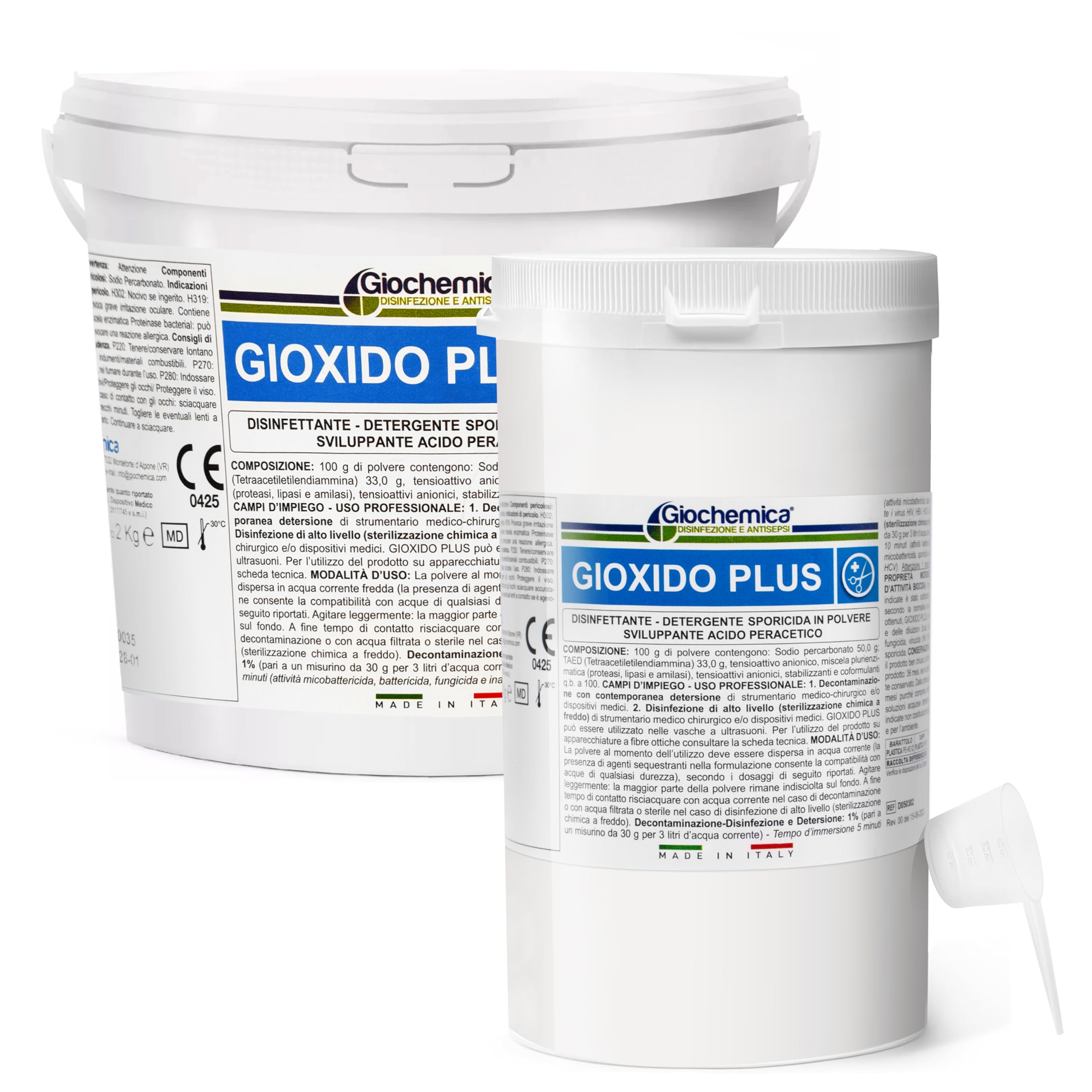 Sterilizzante a freddo in polvere Acido peracetico 2 kg - Disinfettante ferri GIOXIDO PLUS