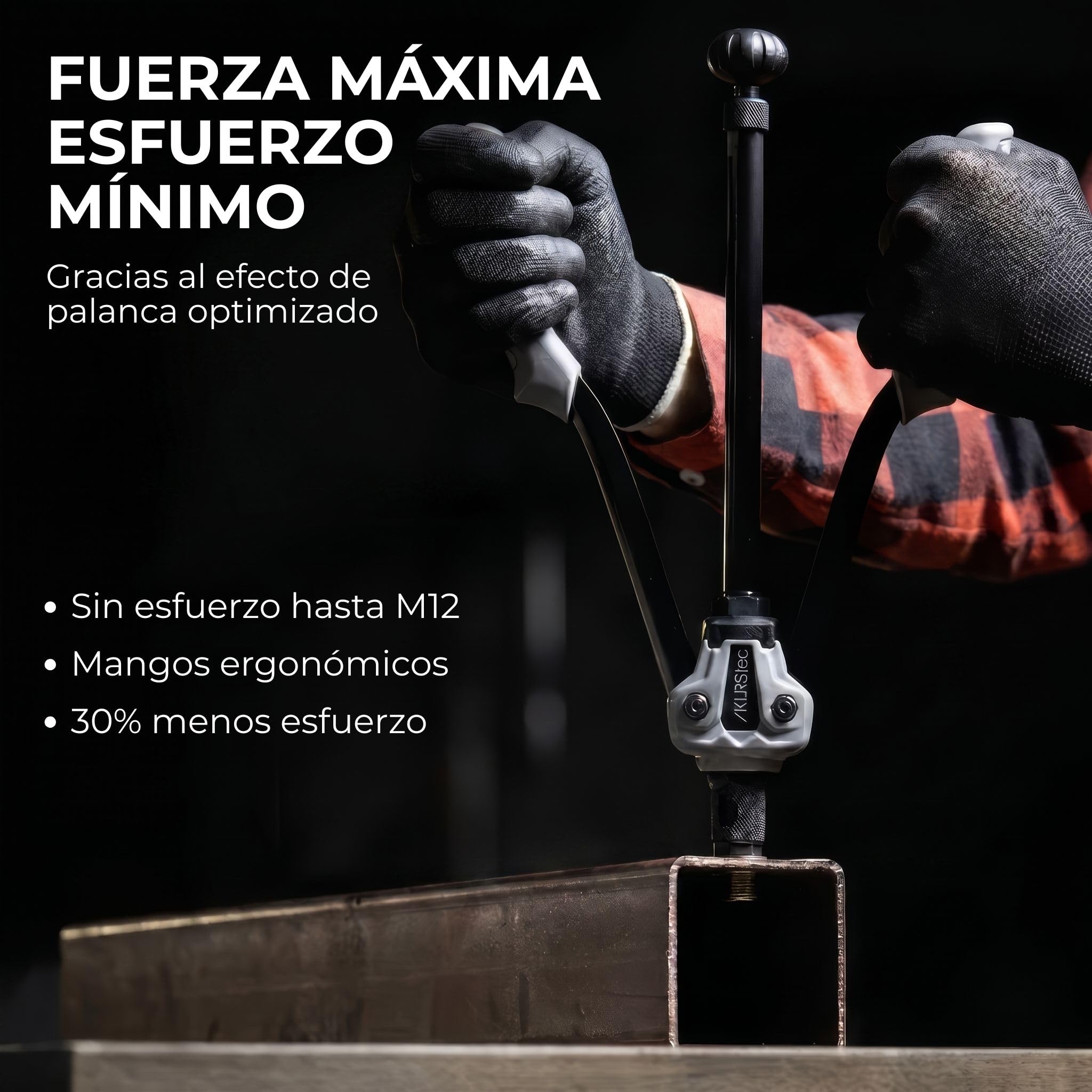 KLRStec Professional Remachadora de Tuercas Set [M3-M12] Pinza Semiautomática para Trabajo Más Rápido incl. 70 Tuercas Remachables, Broca Escalonada y Maletín - Kit Pro Insertos Roscados