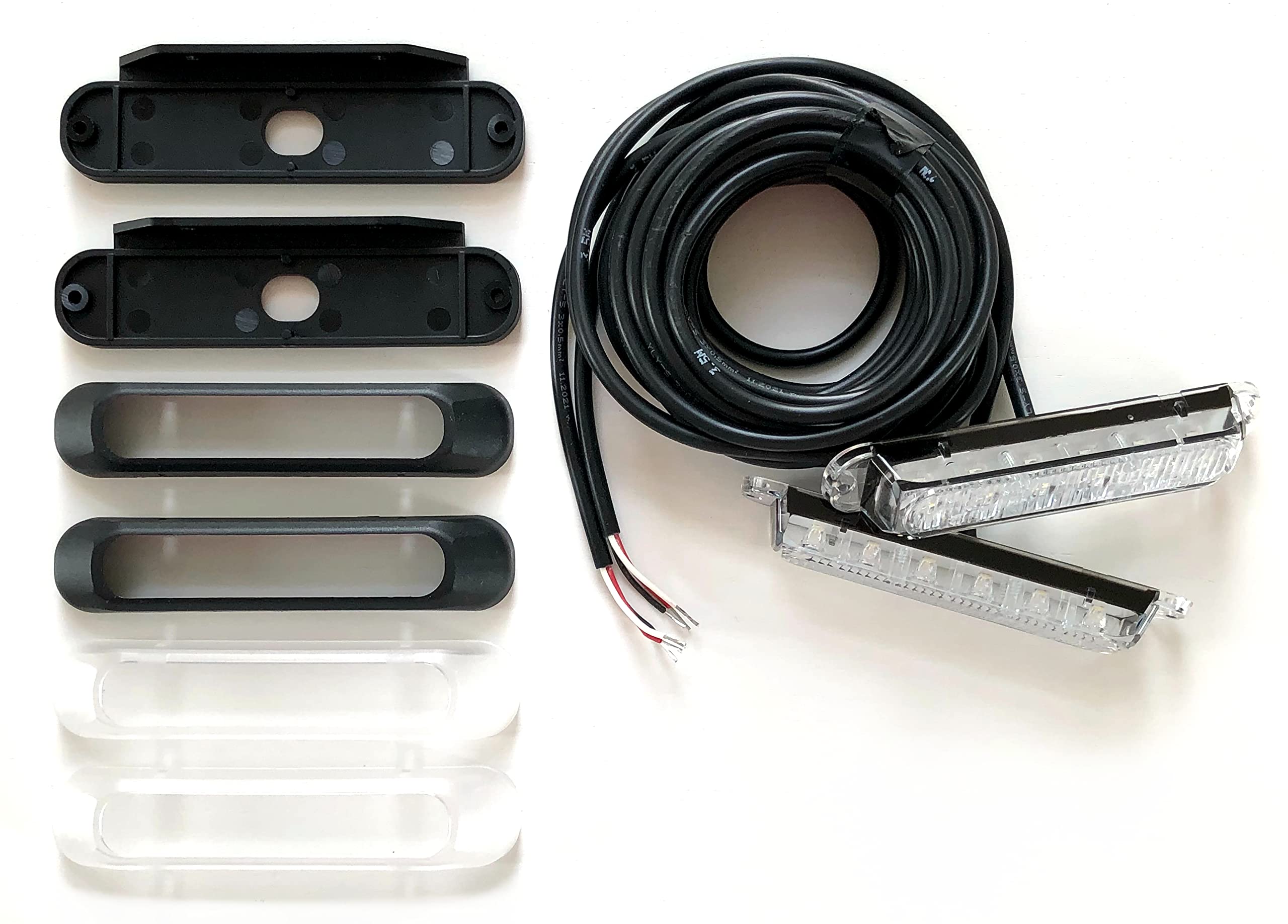 LED Tagfahrleuchten Set - vorne - Compact - 12V/24V - E9 - wasserdicht - Paar - für PKW LKW Wohnmobil