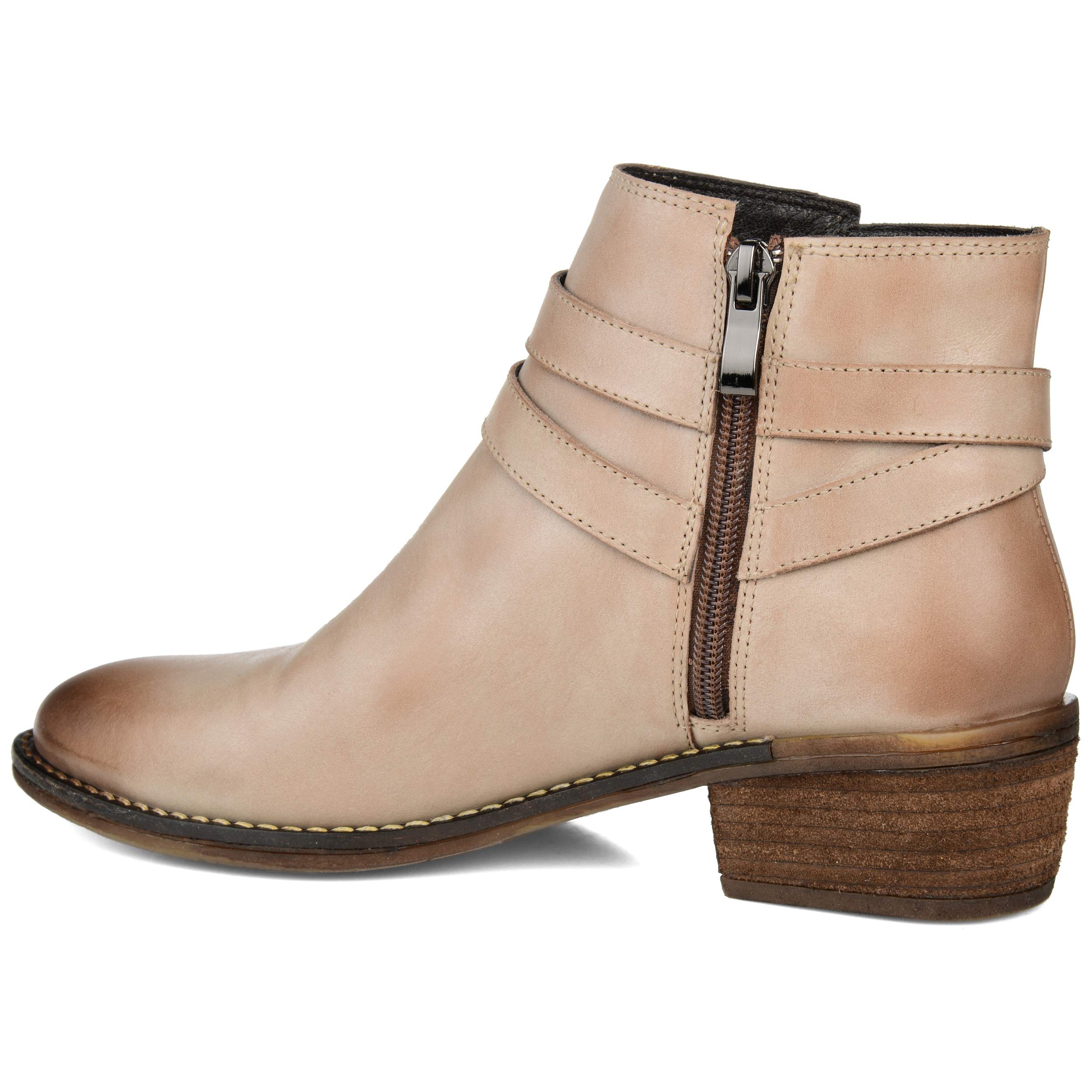 journee collectionJournee Signature Womens Rachelle Bootie, Taupe, 7.5 Medium US