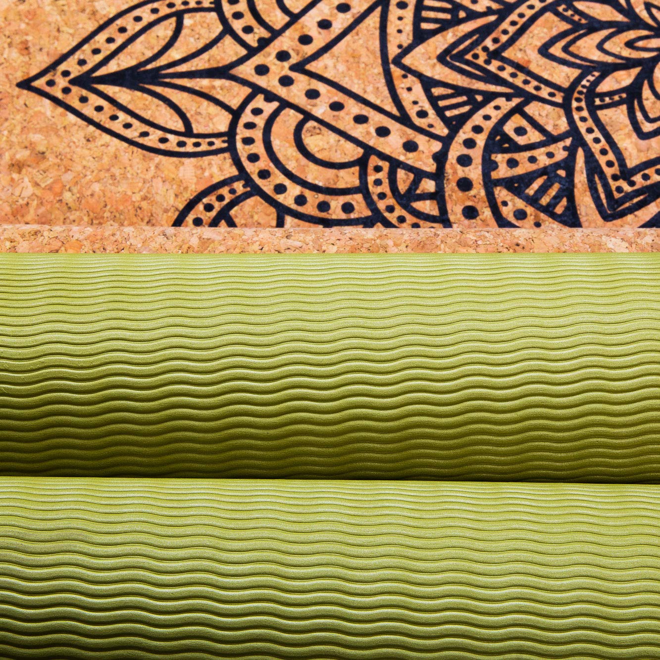 Spokey Savasana, tappetino da yoga, 183 x 60 x 0,4 cm, antiscivolo, stabilizzante e sicuro, per yoga, pilates, fitness e ginnastica, realizzato in sughero e TPE ecologico, biodegradabile al 100%
