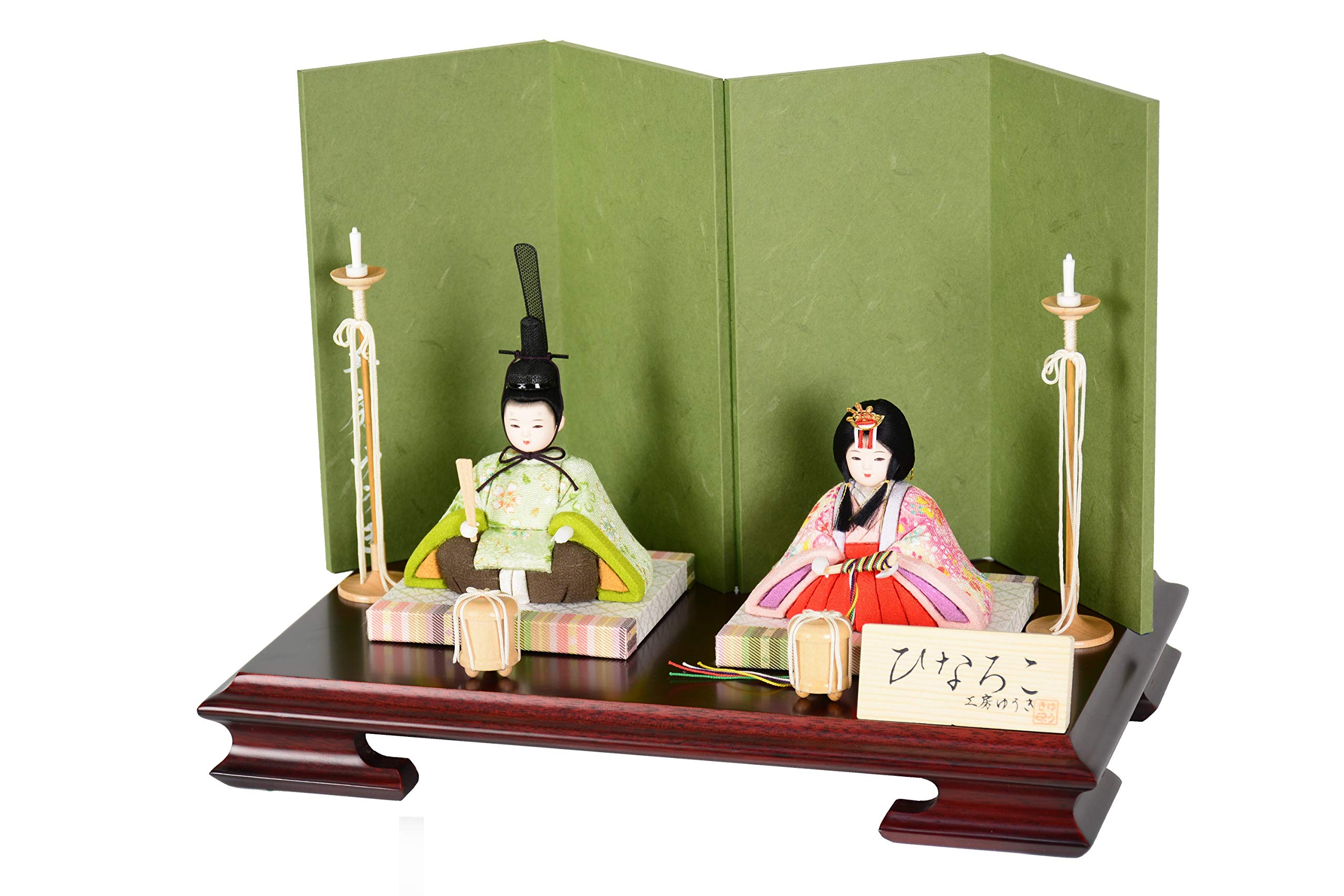 Amazon | 工房ゆうき作 木目込み雛人形 ひなろこ 宝寿雛親王セット