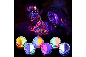 Neon Face and Body Paint Glow Kit
