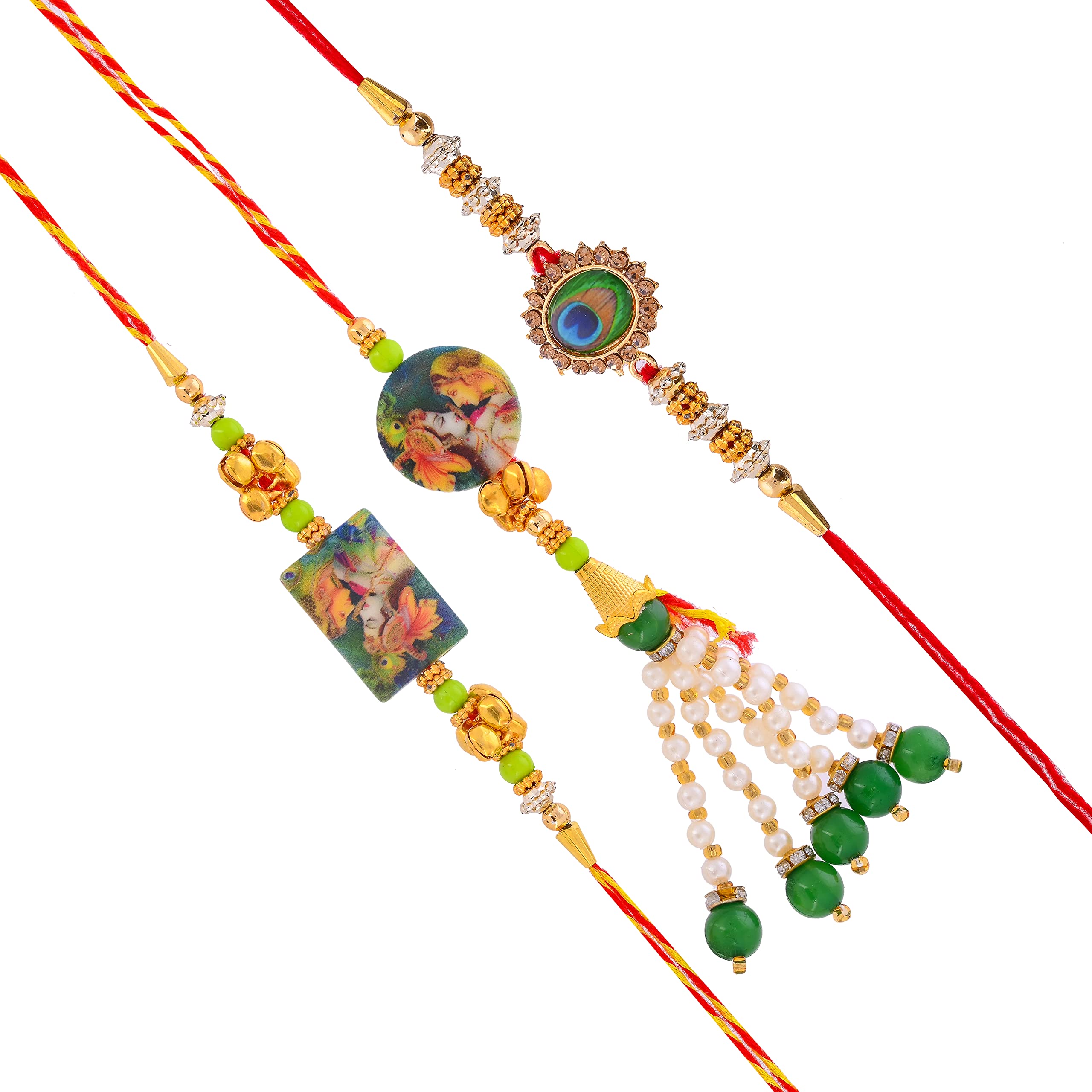 perpetual Couple Design Rakhi For Brother And Bhabhi - Handmande Thread Rakhi Combo Set Of 2, Perfect Rakhi For Kids Boy With Roli Chawal Hamper (B0B6PRK31K) Amazon Price History, Amazon Price Tracker