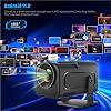 IOIUSKKU 1080P Mini Projector Support Android 11.0 HY320 LED Projector Outdoor Portable Movie Projector with WiFi and Bluetooth