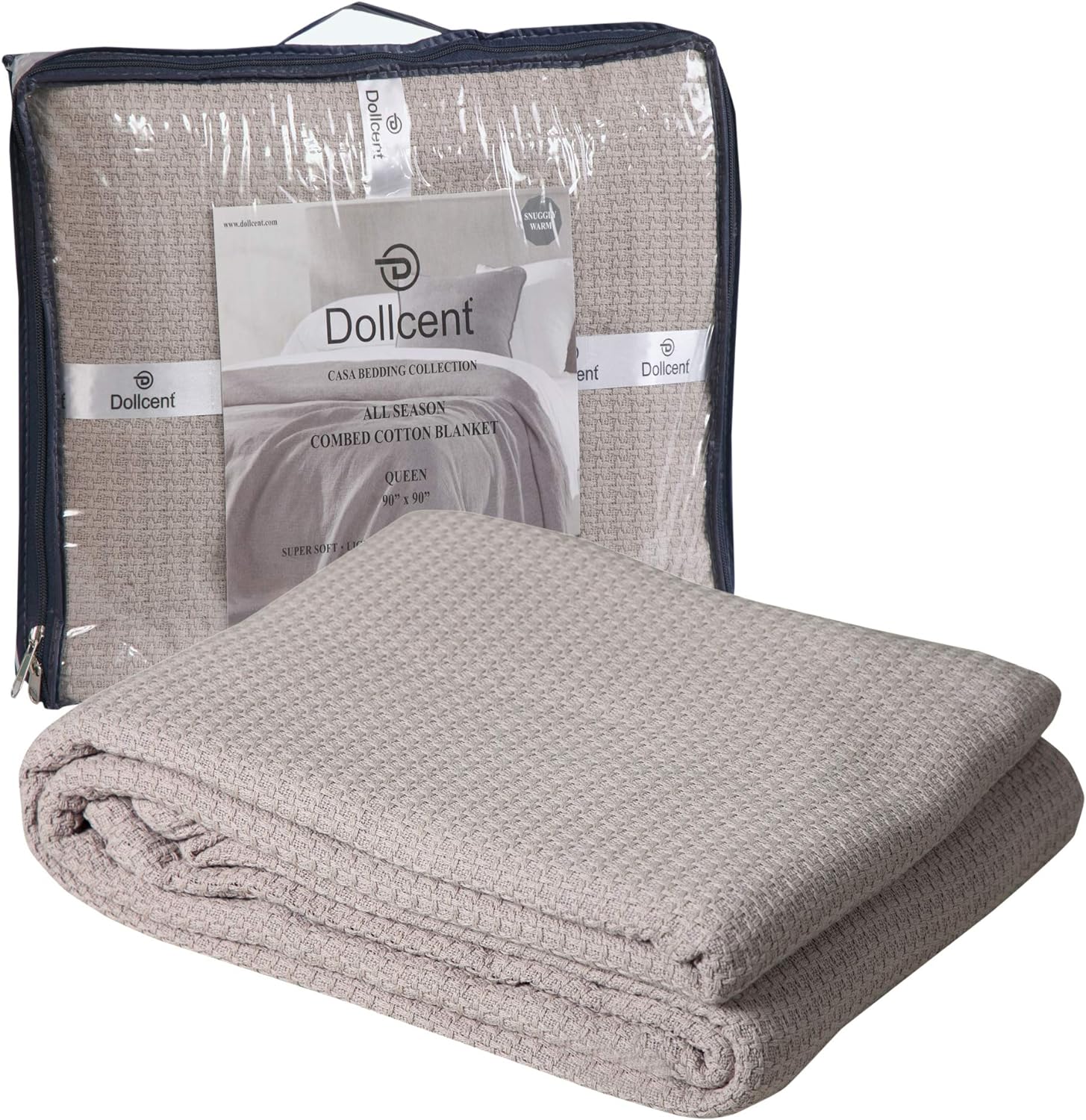 DOLLCENT 100 Soft Premium Combed Cotton Thermal BlanketKing Blankets Soft Cozy