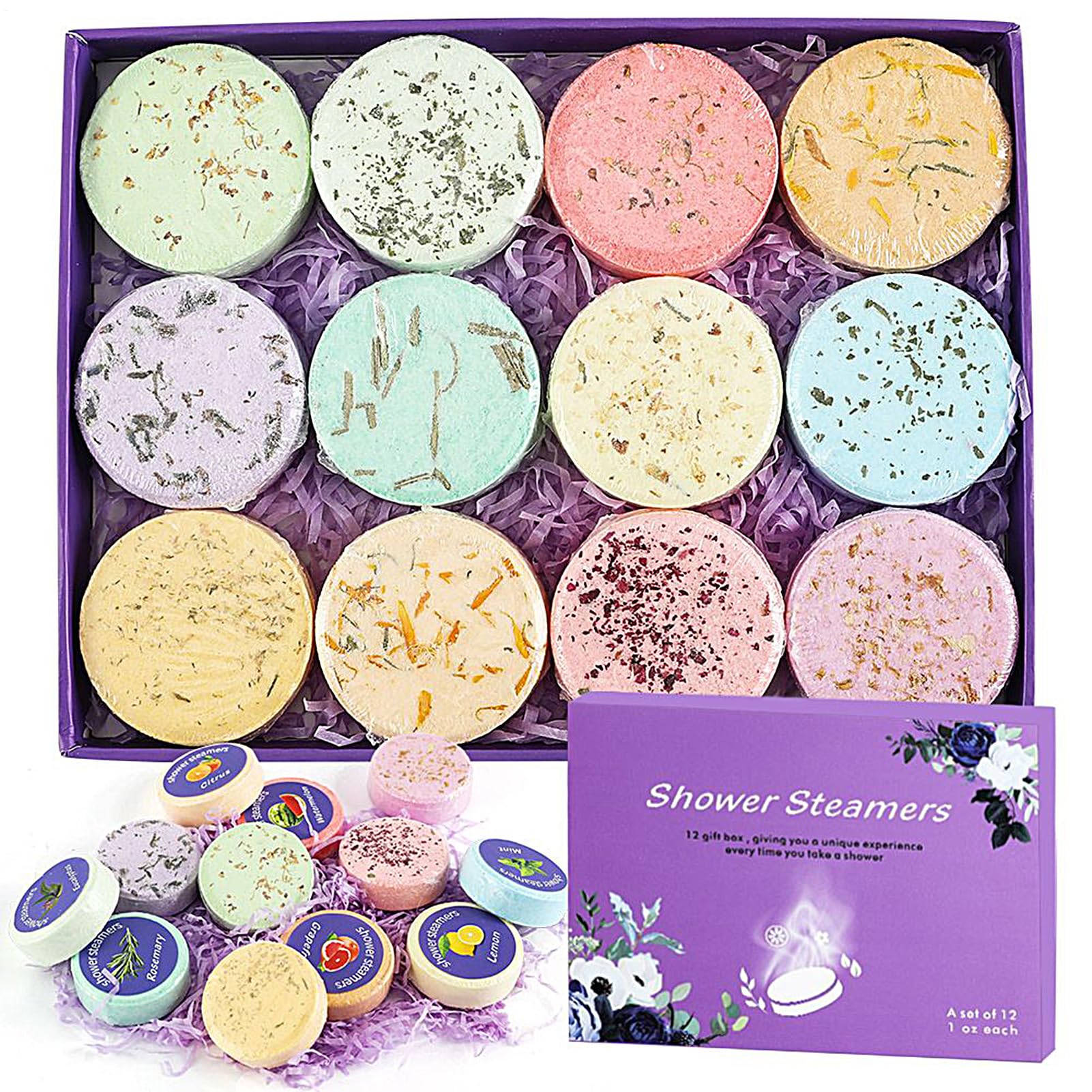 Duschdampfer Aromatherapie, 12 Stück Langsame Entlastung Dusche Aromatherapie Tabletten für Frauen, Männer, Freundin, Ehefrau, Muttertag, Geburtstag, Weihnachten, Zuhause oder Wohnheim