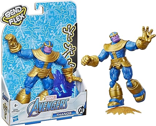 Miniatura 2 de Marvel Avengers E8344 - Acción curva y flexible, figura flexible de Thanos de 6 pulgadas, incluye accesorio, a partir de 4 años, multicolor