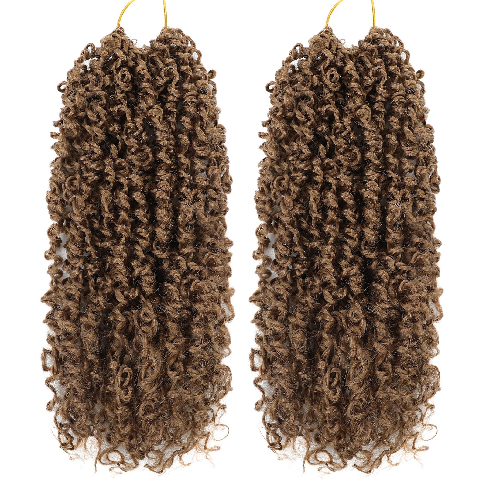 Fulcrum Yanky Mini Twist Crochet hair 10Inch, 2Packs Passion Twist Crochet Hair for black Women, Pre-Twisted Crochet Twist Hair with Curly Ends (10Inch, 27#)