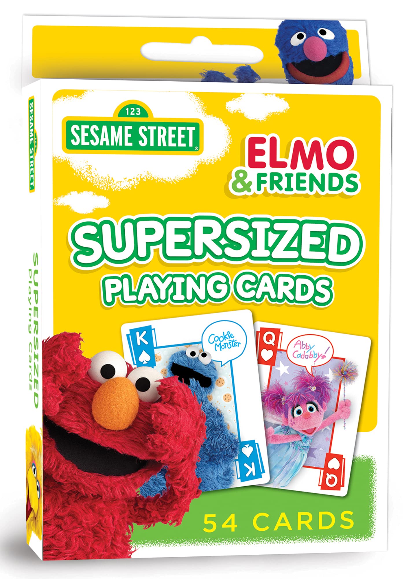 MasterPieces Family Games - Sesame Street Supersized Playing Cards - Officially Licensed Playing Card Deck for Kids and Family