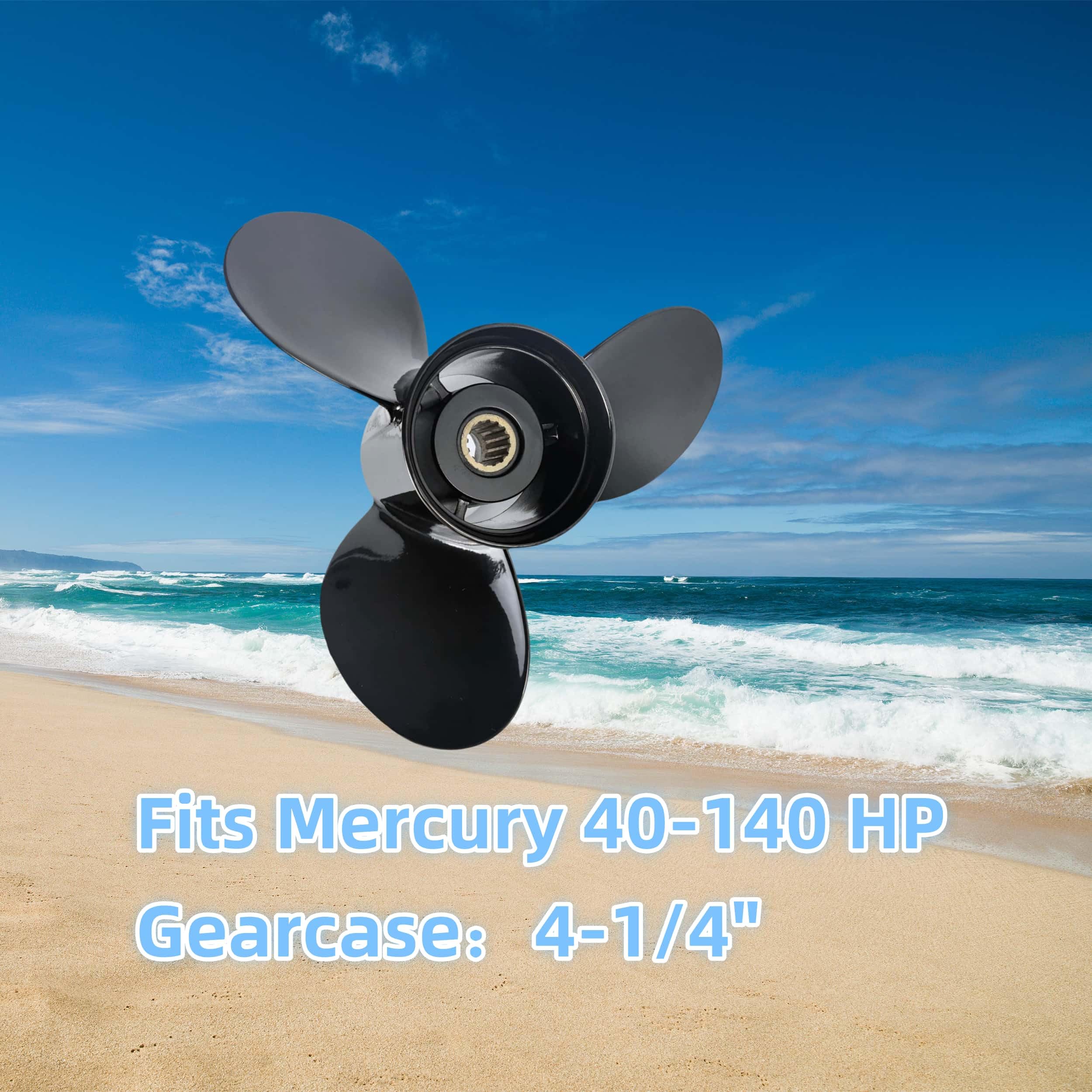WINGOGO 48-77342A45 RH 13 3/4 x 15P for Mercury Black Max Boat