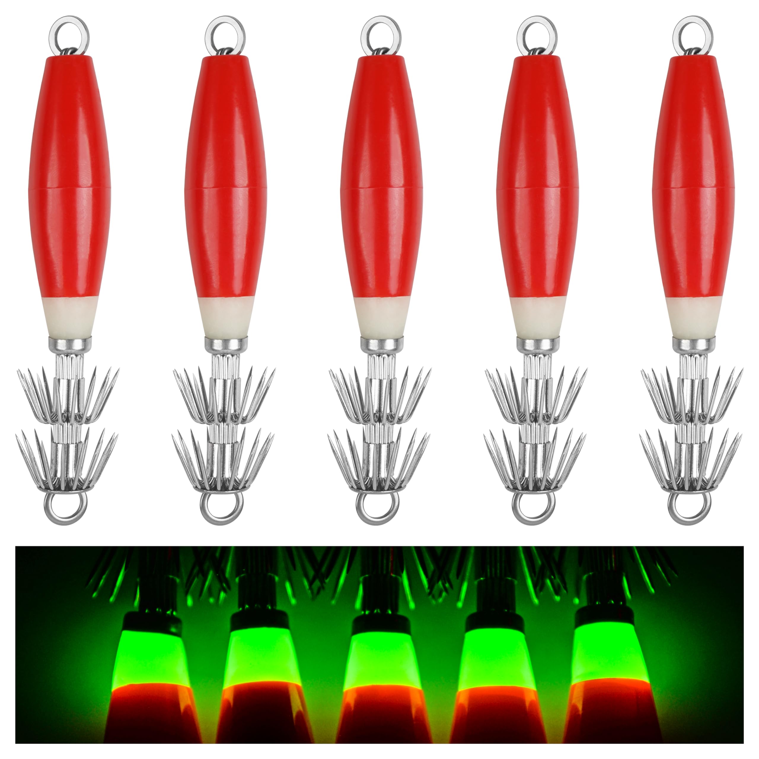 Amazon | 浮きスッテセット イカメタル イカ釣り 仕掛け 夜光 パワー