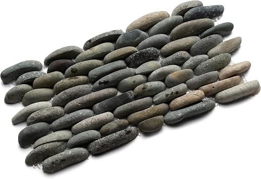 CNK Bali Ocean Standing Pebble Tile - 6" x 12" Unpolished Natural Stone for Bathroom Kitchen Backsplash Pool and Outdoor Spaces | Durable Easy Installation Unique Hand-Selected Stones - Pack of 1