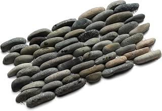 CNK Tile Bali Ocean Standing Pebble Tile - 6" x 12" Unpolished Natural Stone for Bathroom Kitchen Backsplash Pool and Outdoor Spaces - Durable Easy Installation Unique Hand-Selected Stones - Pack of 1