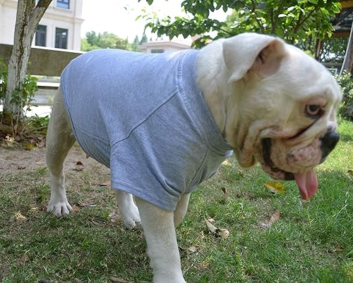 Miniatura 9 de Lovelonglong 2019 - Ropa para mascotas, Disfraces para Perro, Ropa Camisetas en blanco para Perros Grande Medianos Pequeños 100% Algodón 18 Colores,