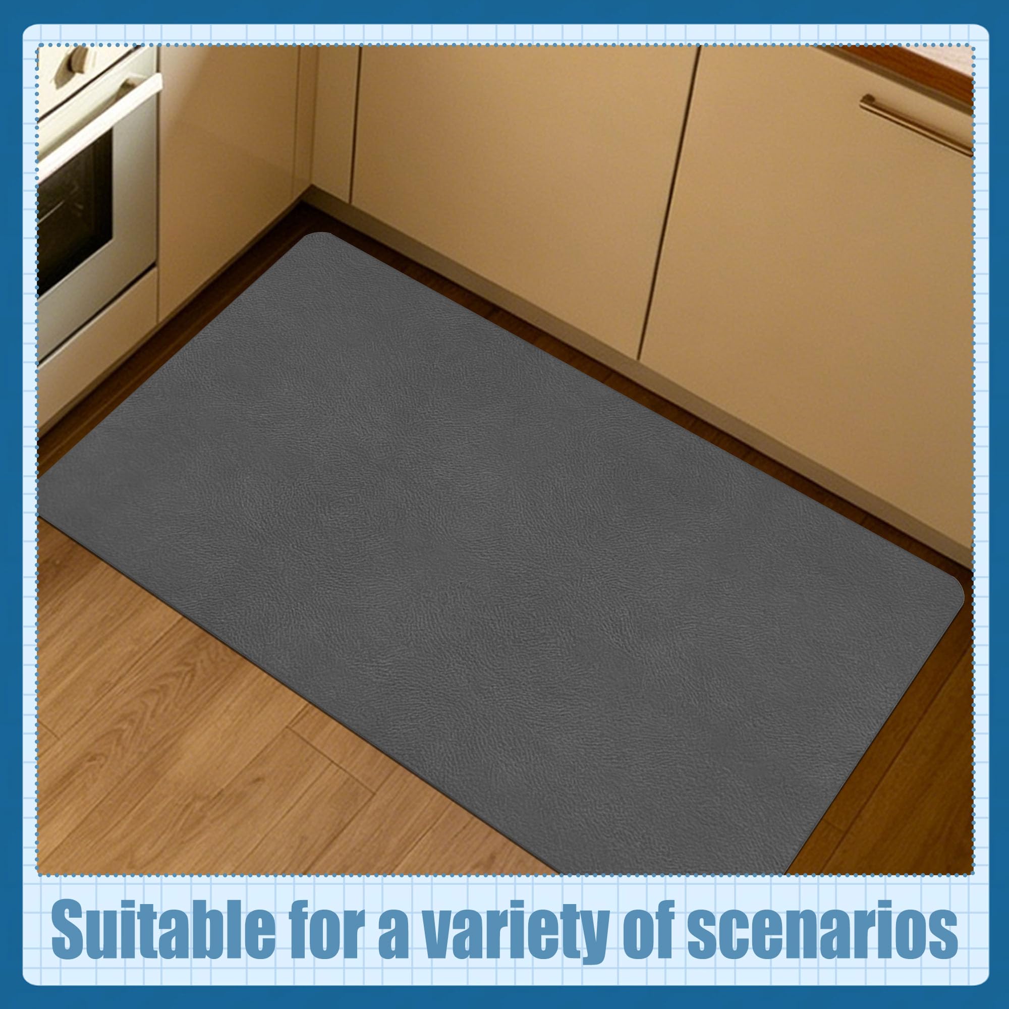 Super Absorbierende Steinmatte 65 x 80 cm rutschfest Duschvorleger Duschmatte Schmutzabweisend für Dusche, Badewannen, Wc Deko, Dunkelgrau