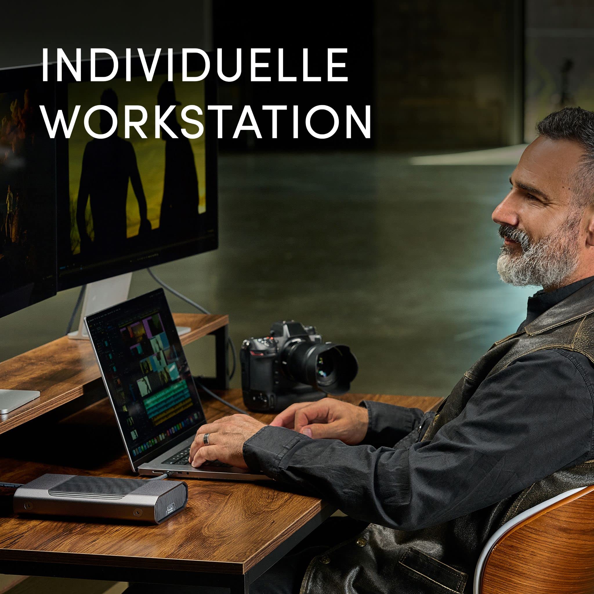 SanDisk PROFESSIONAL G-DRIVE 12 TB Desktop-Festplatte (250 MB/s Lese- und Schreibgeschwindigkeit; USB-C auf USB-C-Kabel; Kurzanleitung; Netzteil und Kabel; 3 Jahre Garantie)