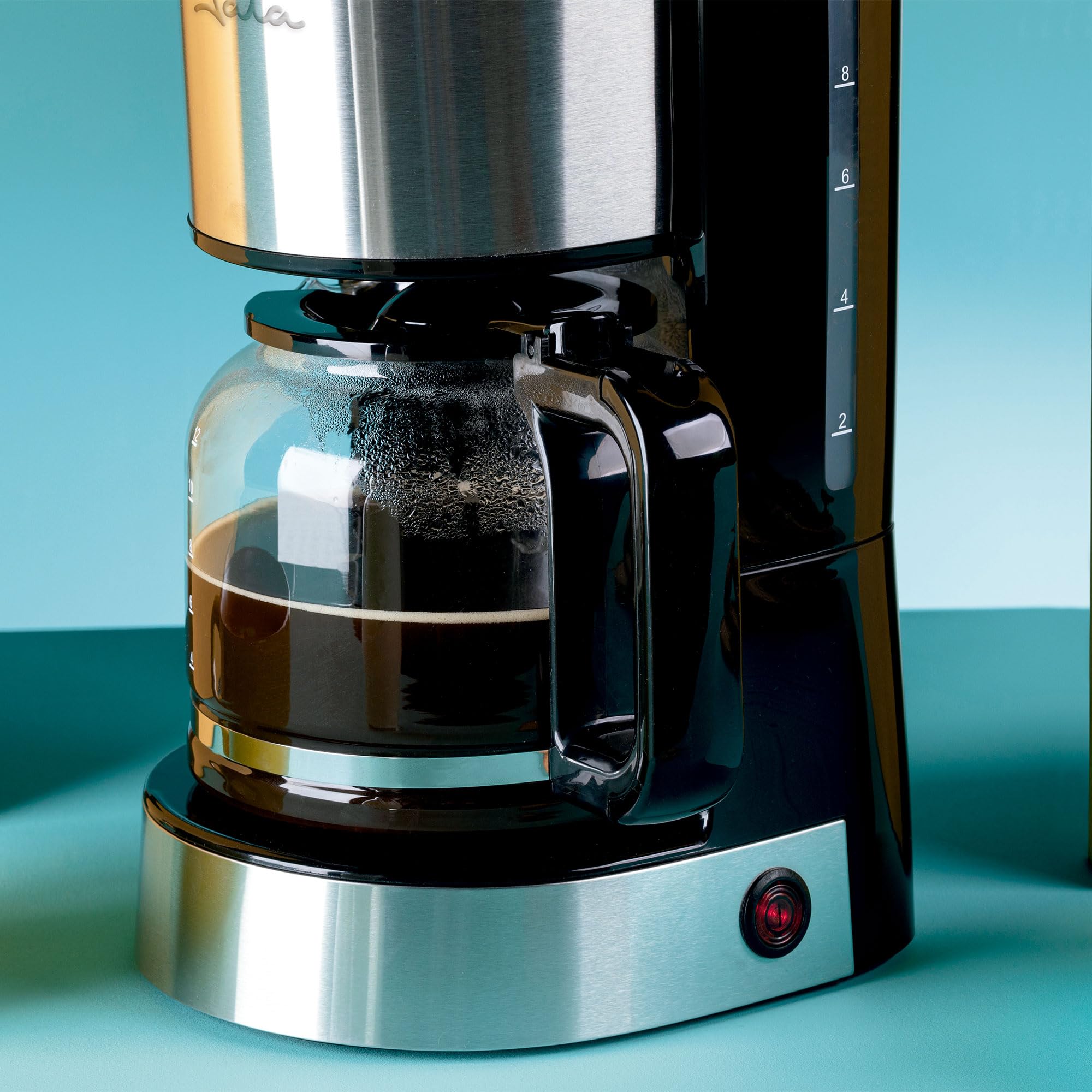JATA JECA1512 - Cafetera Goteo. Cafetera Electrica de 6 a 18 Tazas. Filtro Permanente. Apagado Automático. Sistema Antigoteo. Compacta. Capacidad: 1.5 L. Depósito Graduado. Fácil de Limpiar. 800 W