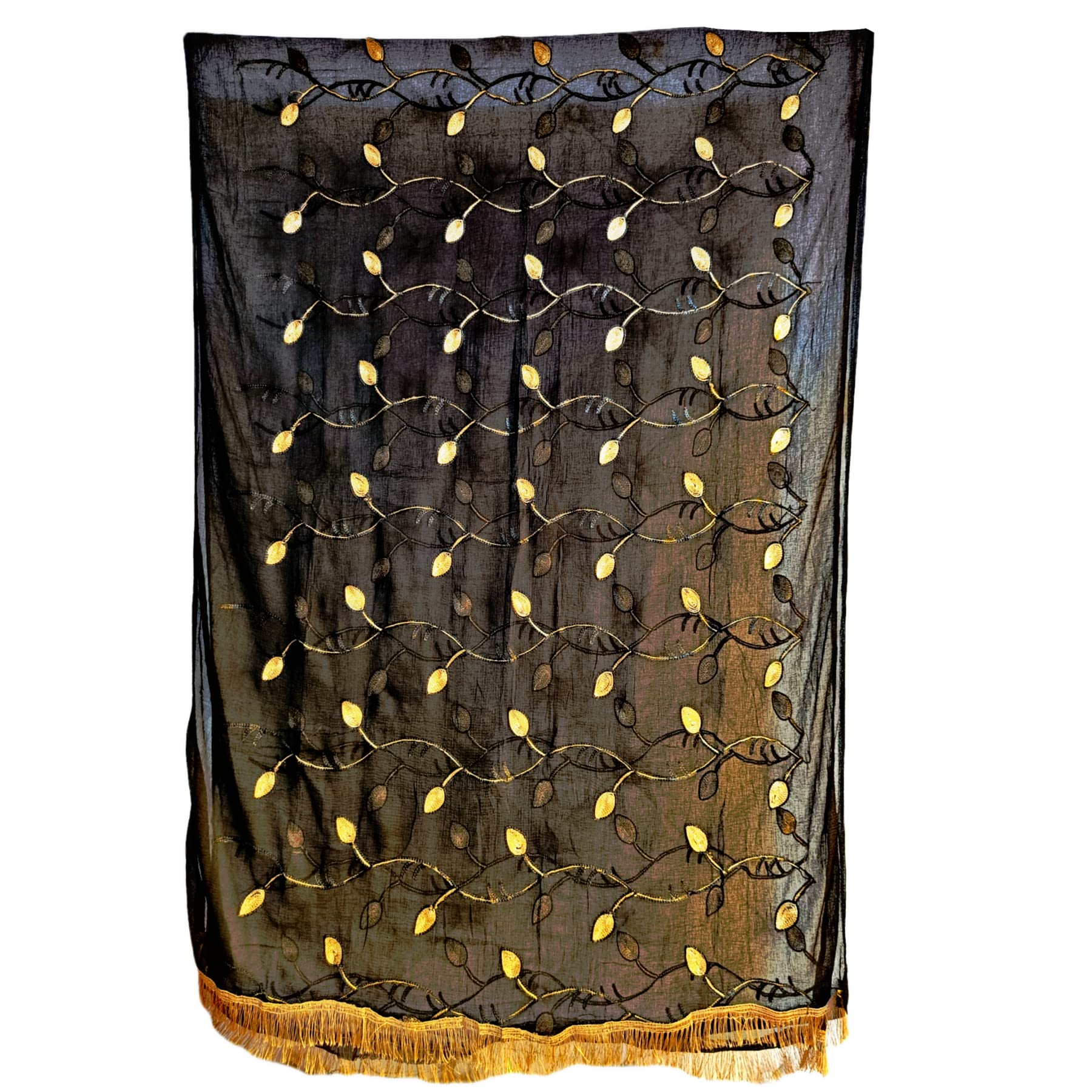 ZEMINI BLACK KADHAI DUPATTA