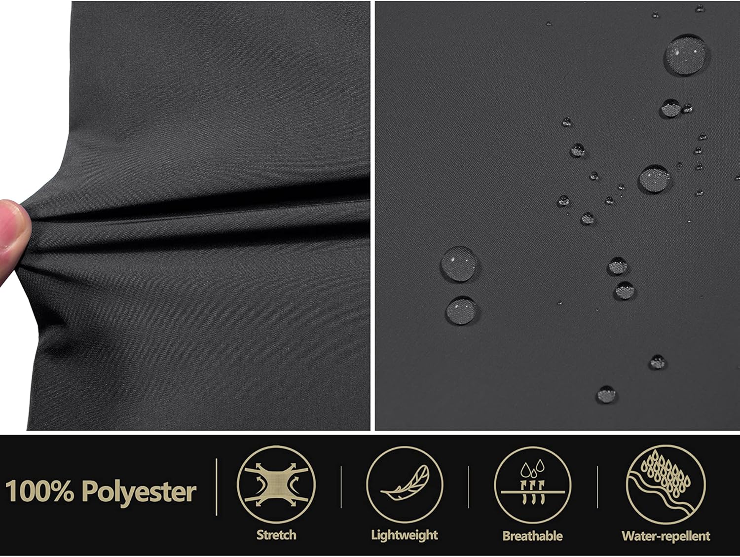 Little Donkey Andy Mens Rain Pants Waterproof Lightweight Breathable Rainproof Pants for Hiking Golf Fishing Grey 2XL - Image 4