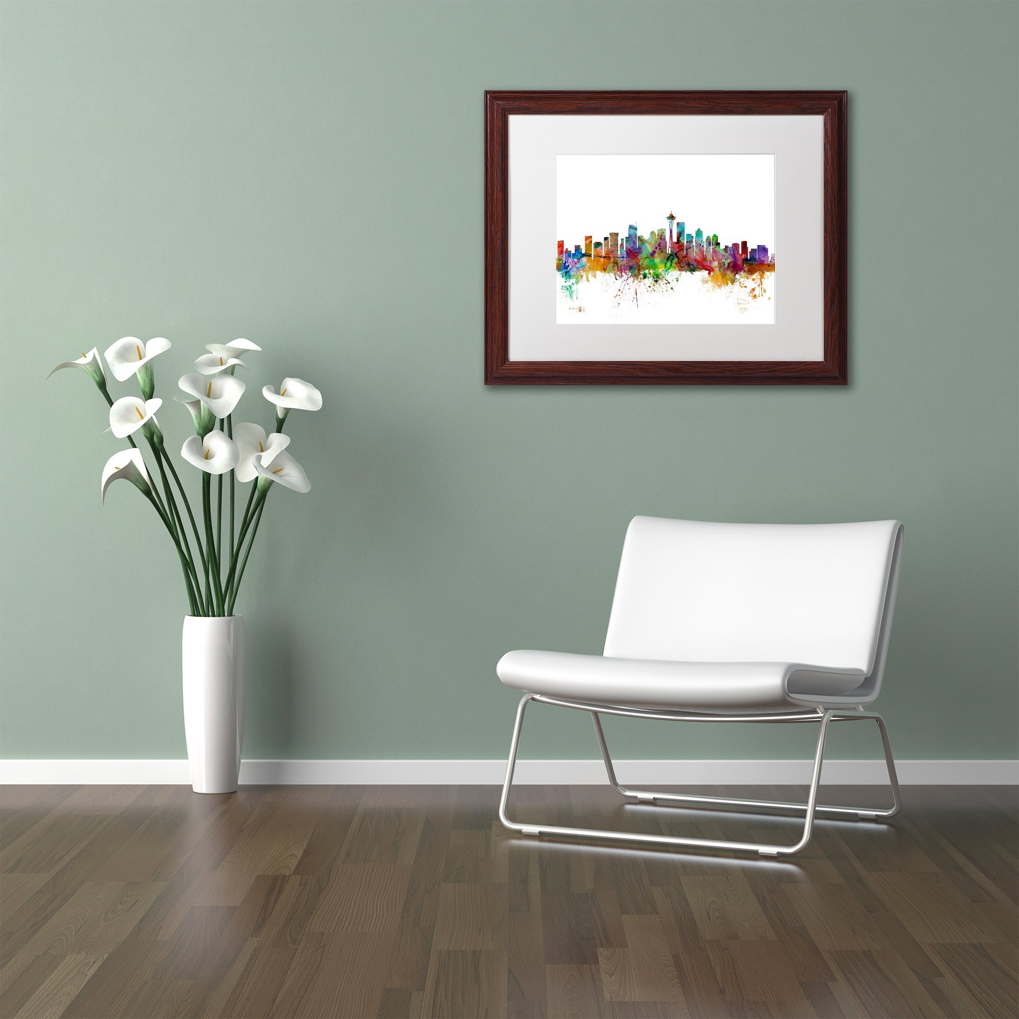 Trademark Fine Art MT0549-W1620MF Seattle Washington Skyline by