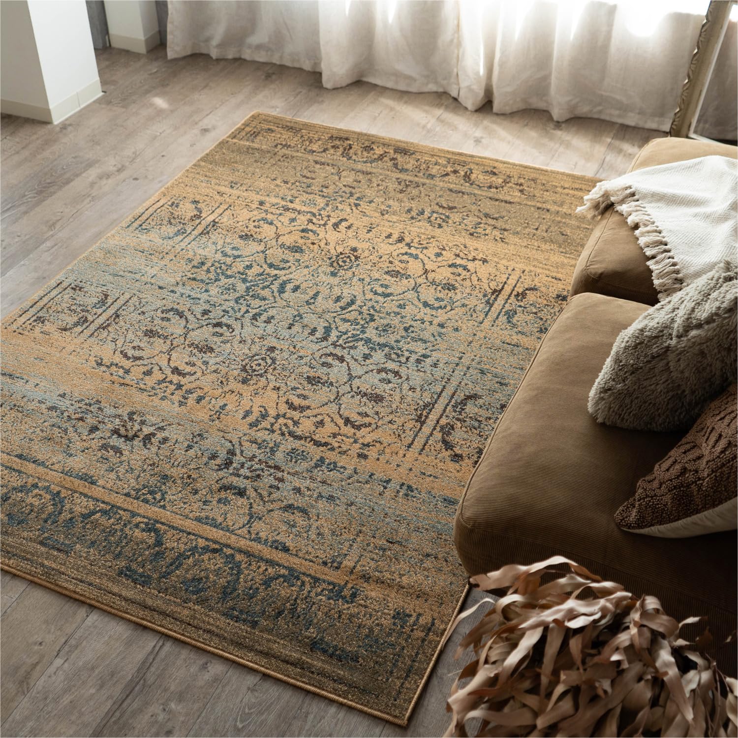 Amazon | サヤンサヤン アンティーク ラグ オールドスタイルⅢ 133x195