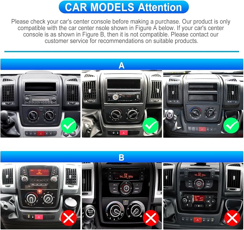 Podofo 9" Autórádió Fiat Ducato 3/Peugeot Boxer 2/Citroen Jumper 2 (2011-2022) - 2G+64G Vezeték Nélküli CarPlay, Android, Bluetooth, GPS, Wi