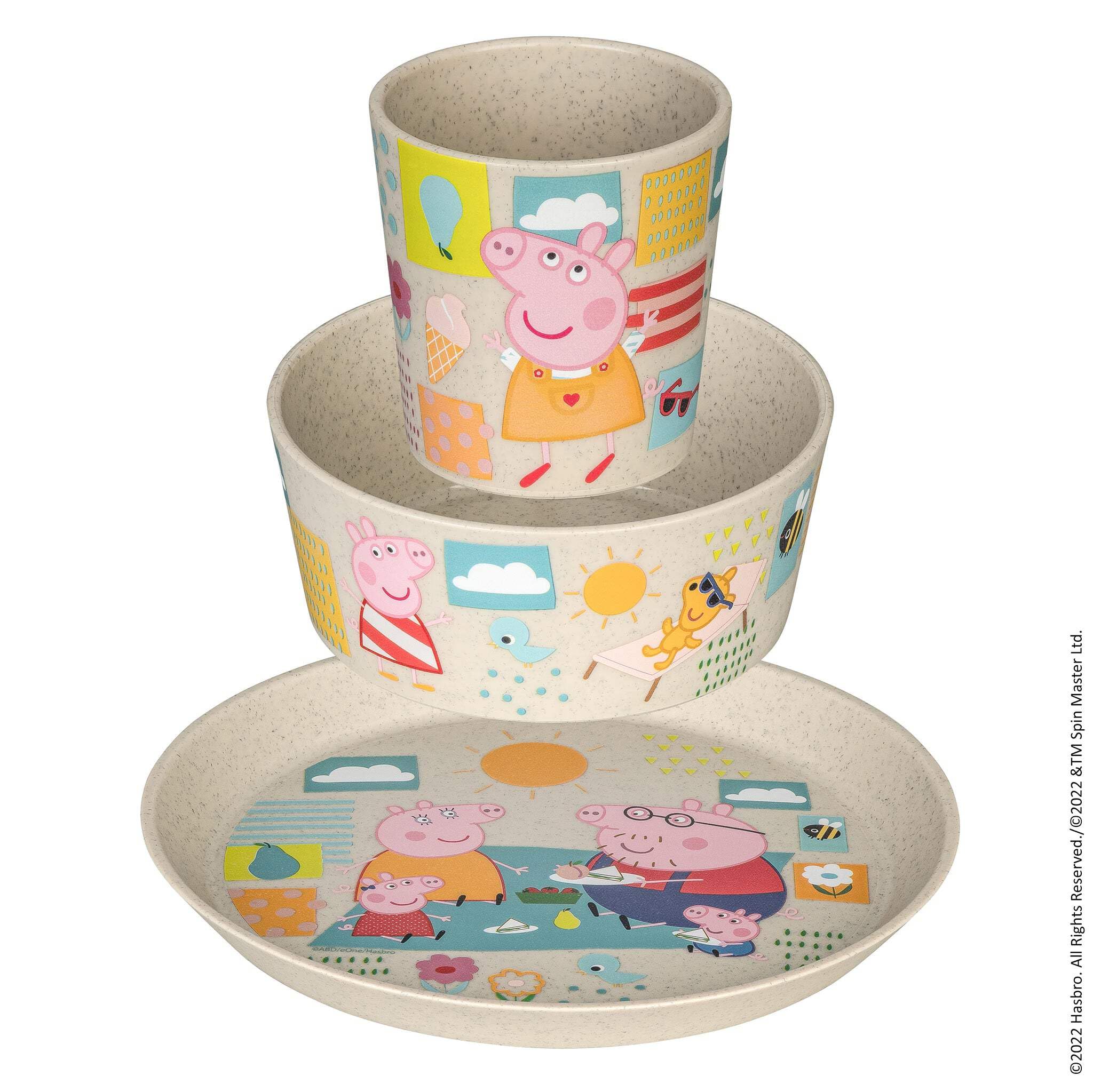 Koziol CONNECT PEPPA PIG Kindergeschirrset 3teilig