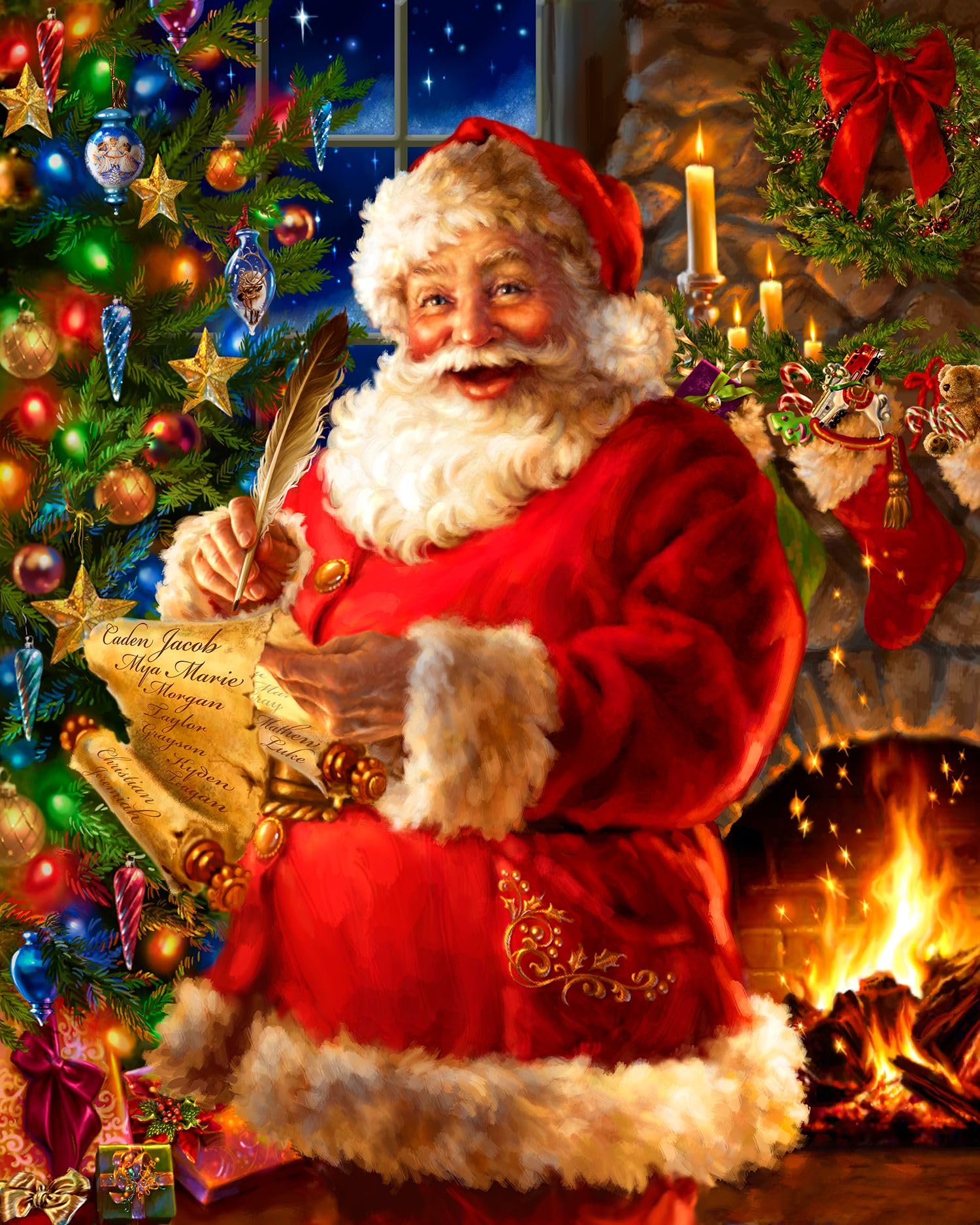 SpringbokChecking it Twice - 500 Piece Jigsaw Puzzle for Adults - Made in USA - Unique Cut Pieces