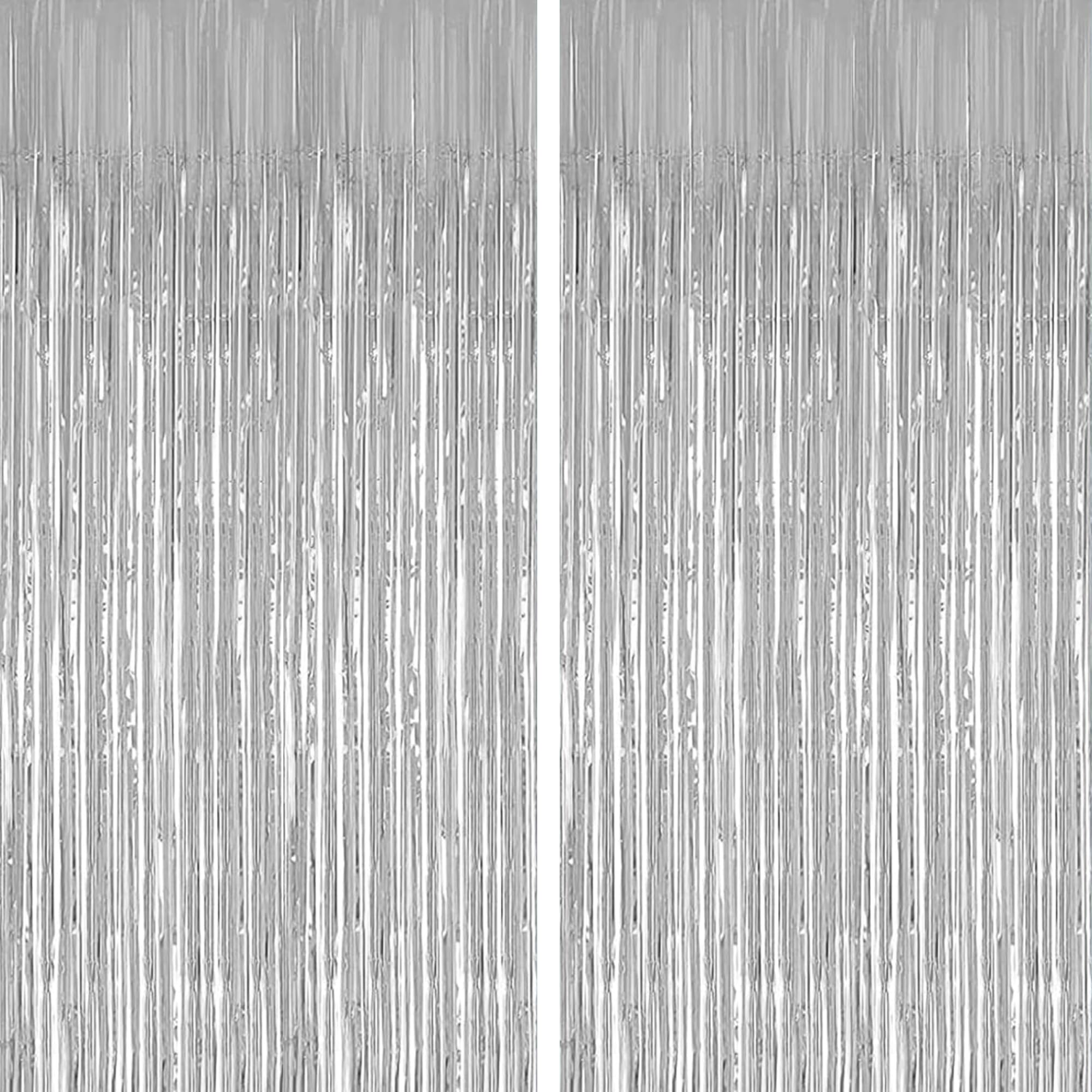 MIDAS TOUCH Blue Foil Curtains Pack of 2 Decoration | Background Decor Itme for Home Boys Girls, Anniversary, Bachelorette, Baby Shower Bridal Shower (3 ft X 6 ft/10 inche)