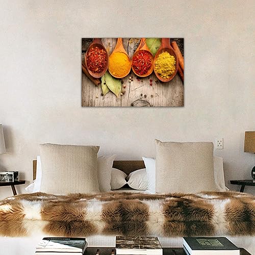 Vista 324 de Arte de decoración de pared para comedor, cocina, cocina, comedor, especias, verduras, cocina, comedor, decoración de pared, pintura artística