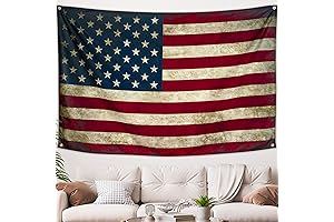 American Flag Wall Hanging: Vintage Retro Tapestry for Indoor and Outdoor Décor