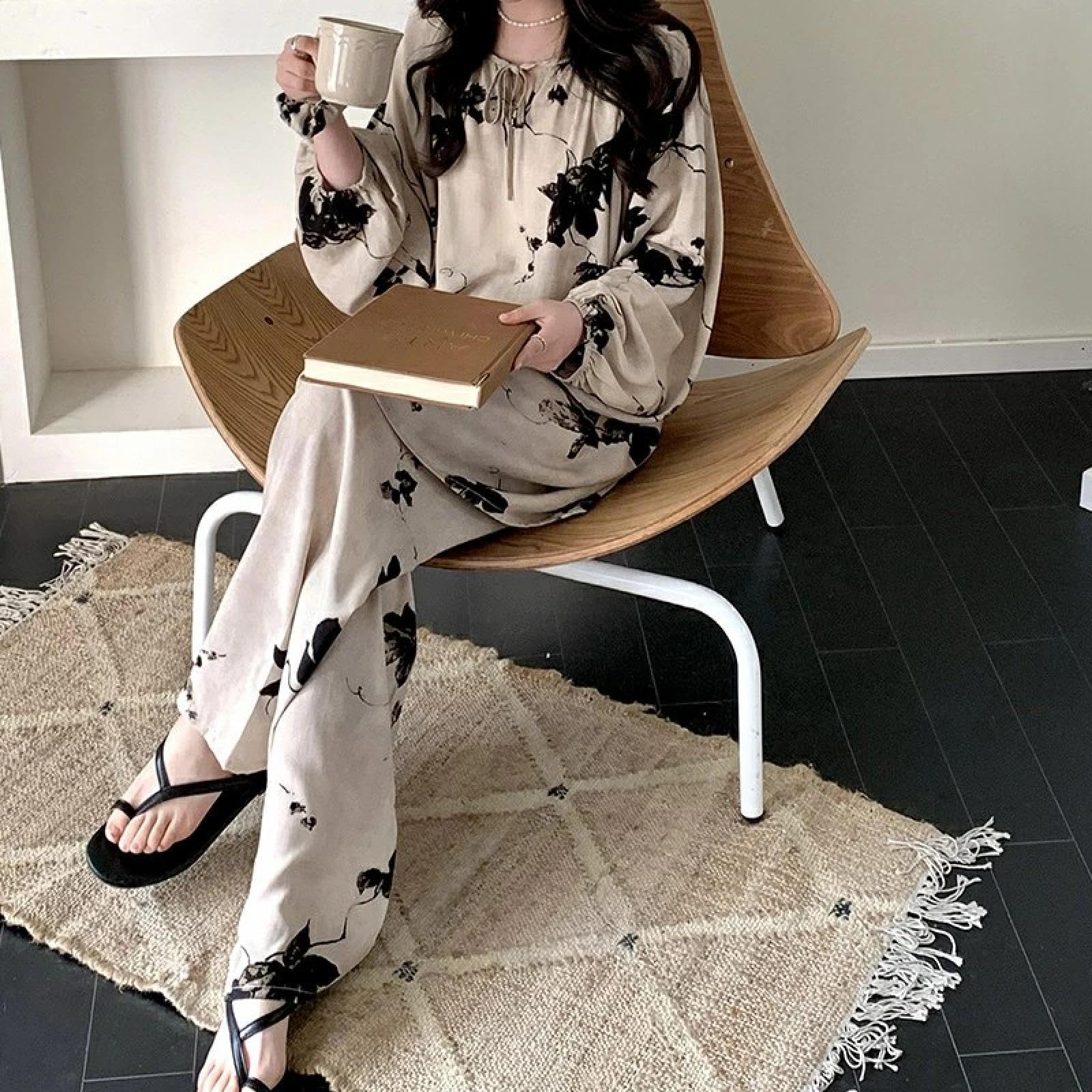 花柄ポリエステルパジャマセット 楽天市場】携帯（素材（生地・毛糸）ポリエステル）（パジャマ