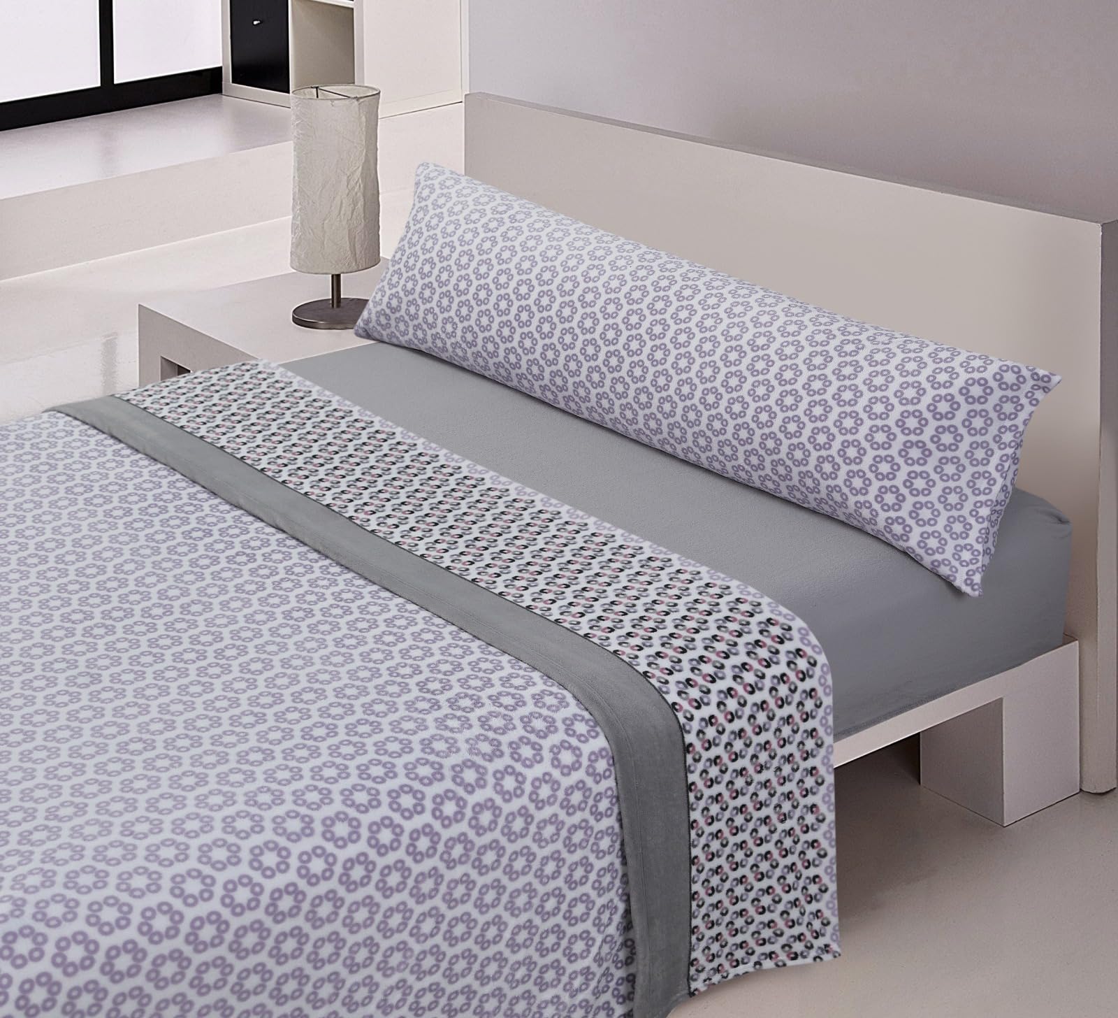 Paula Home Juego Sábanas Coralina 3 Piezas Invierno, Polar Franela Térmica 240Gr/M² Incluye Bajera Ajustable +30cm, Encimera y Funda Almohada. (Gris 150x190/200+30cm para Cama de 150)
