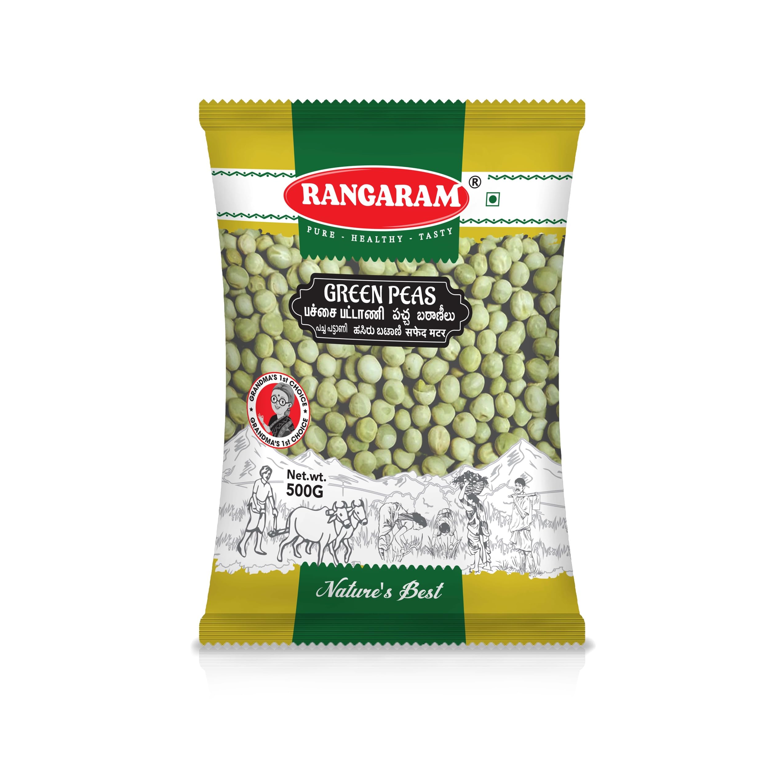 Rangaram Green Peas Pure Healthy Tasty & High Protein Pulses, 500g-image-7