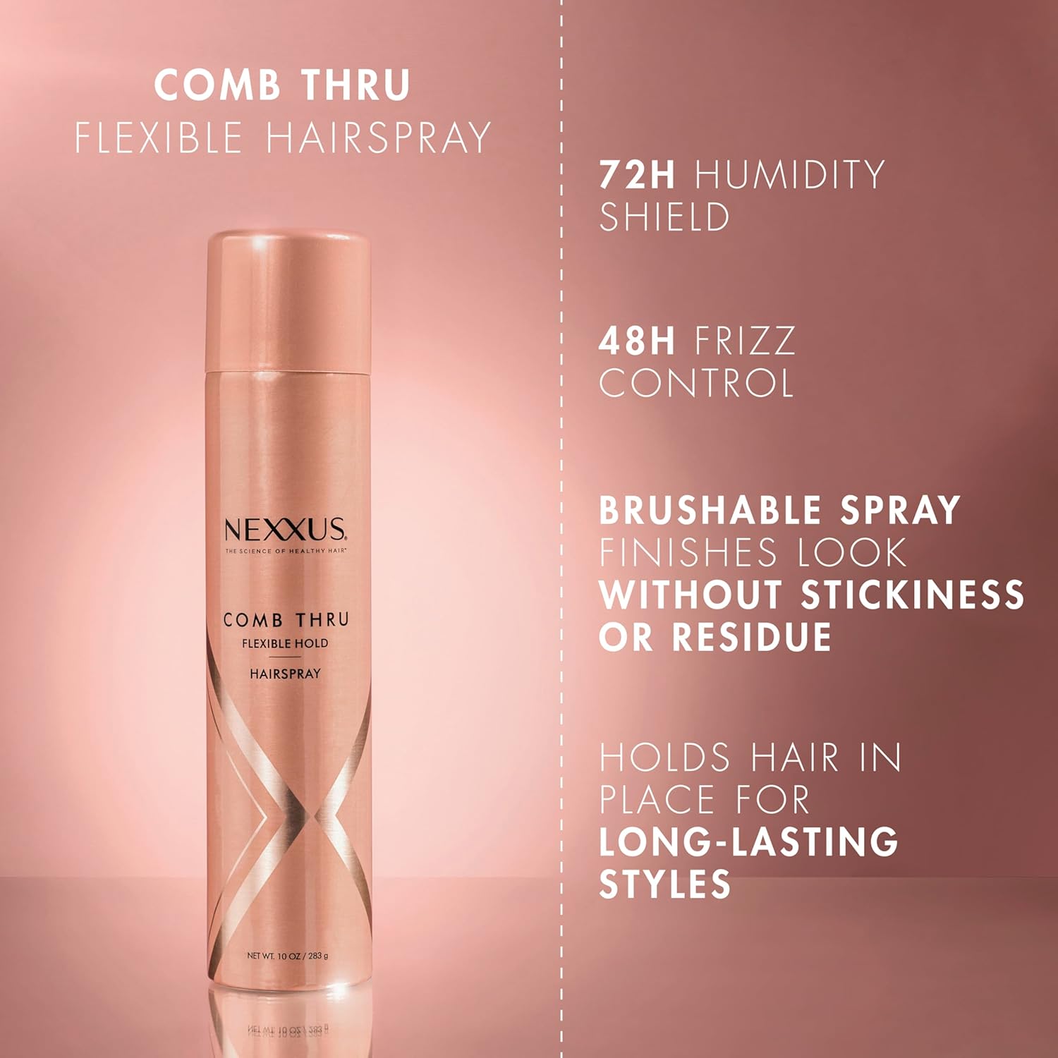 Nexxus Comb Thru Finishing Mist Hair Spray, Volume Spray, Hair Mist, Lightweight Hairspray 1.5 Ounce (Pack of 12)