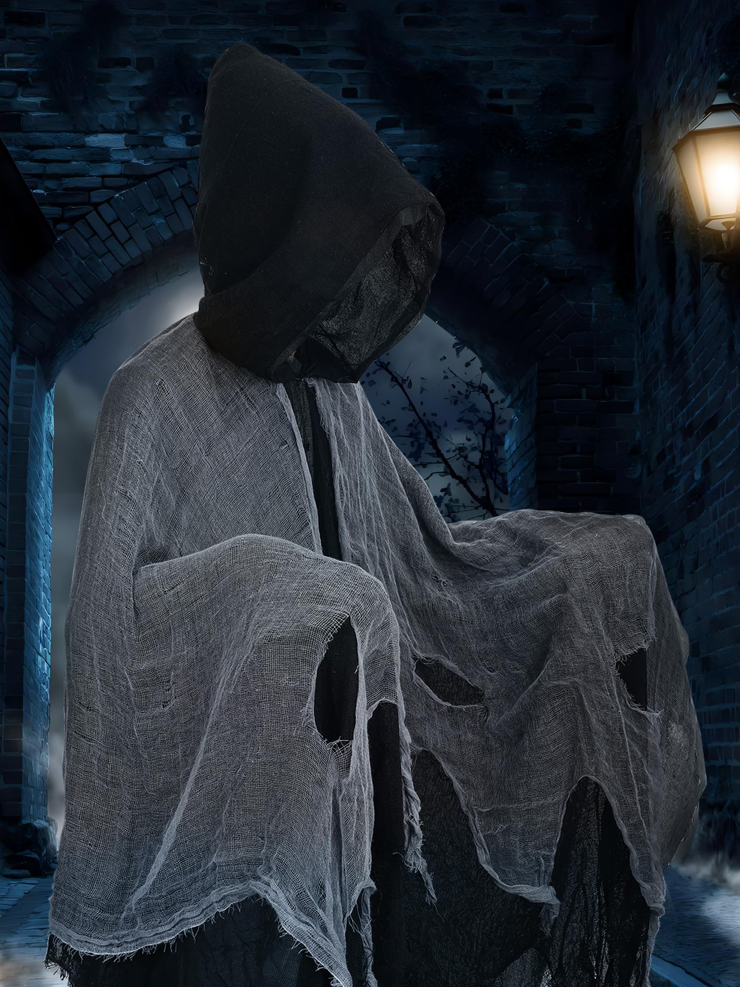 Augisteen Halloween Mittelalter-Umhang mit Kapuze Renaissance Kapuzenumhang Robe Schwarzer Umhang Halloween Mittelalter Kostüme für Erwachsene Halloween Kostüme Requisiten