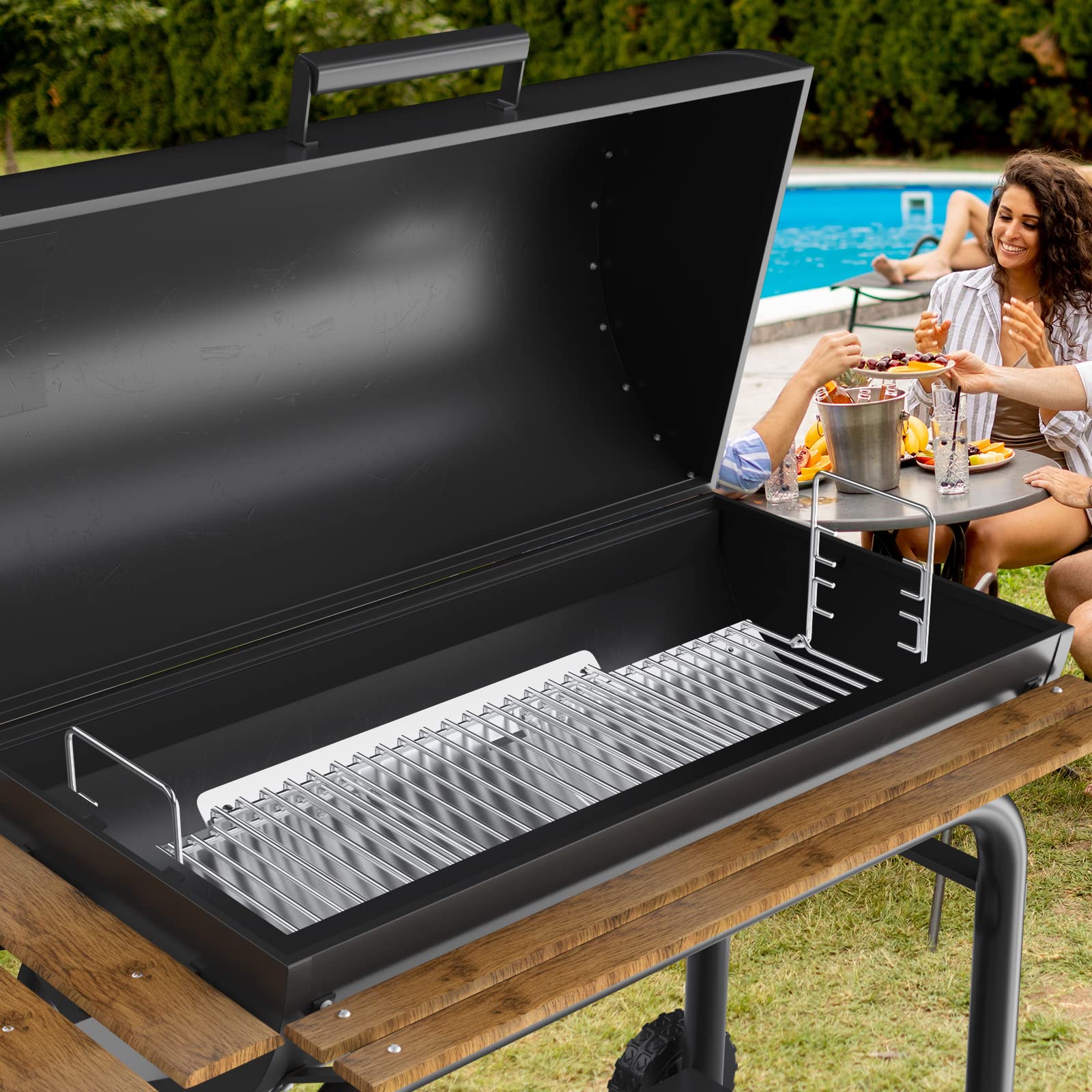 23-34 Inch Adjustable Ash Pan For Royal Gourmet, Chargriller & Charbroil Charcoal Grills